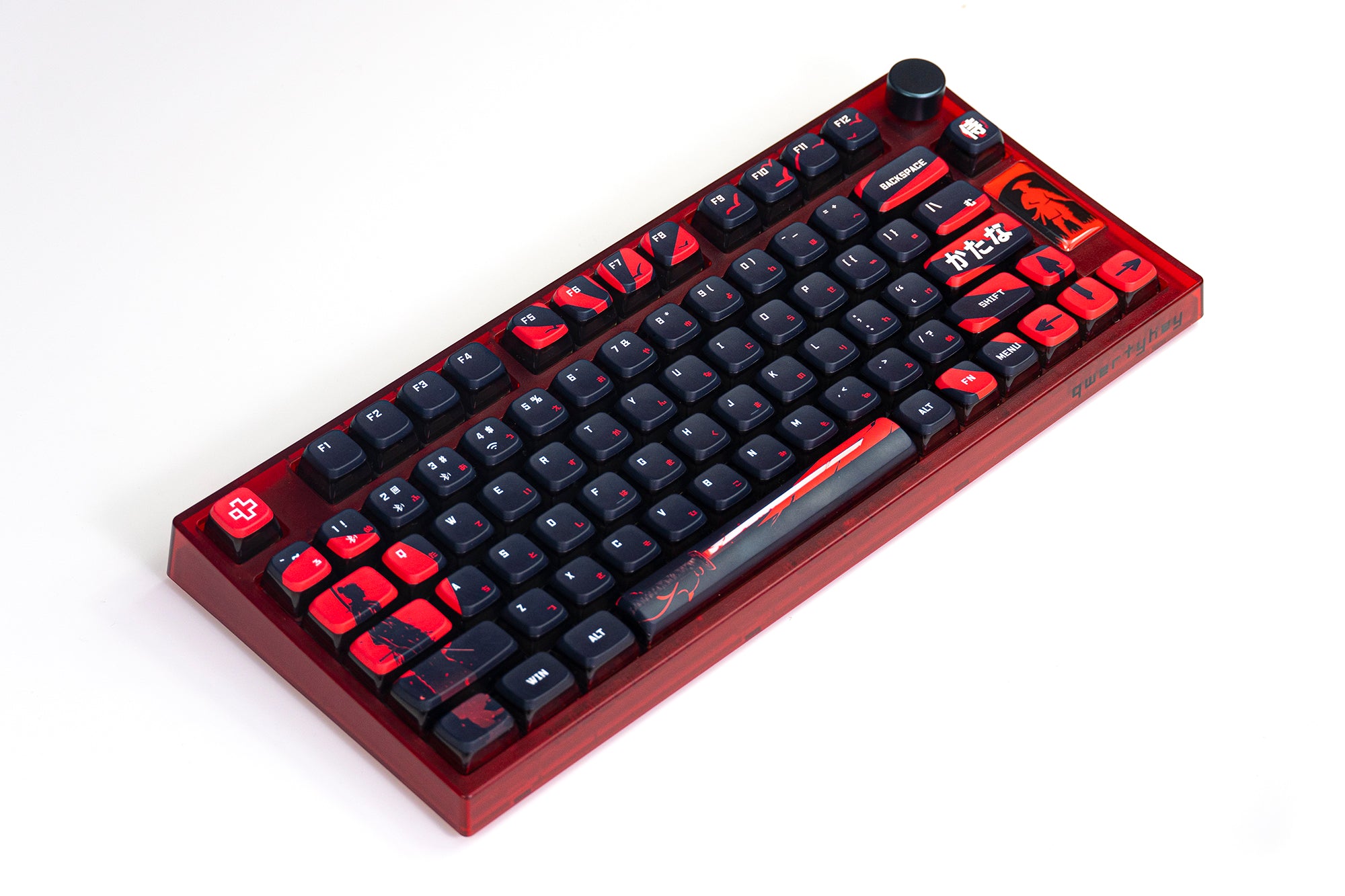QwertyKey75 Samurai Bluetooth Wireless Hotswap RGB VIA/QMK Gasket Mounted Gaming Mechanical Keyboard