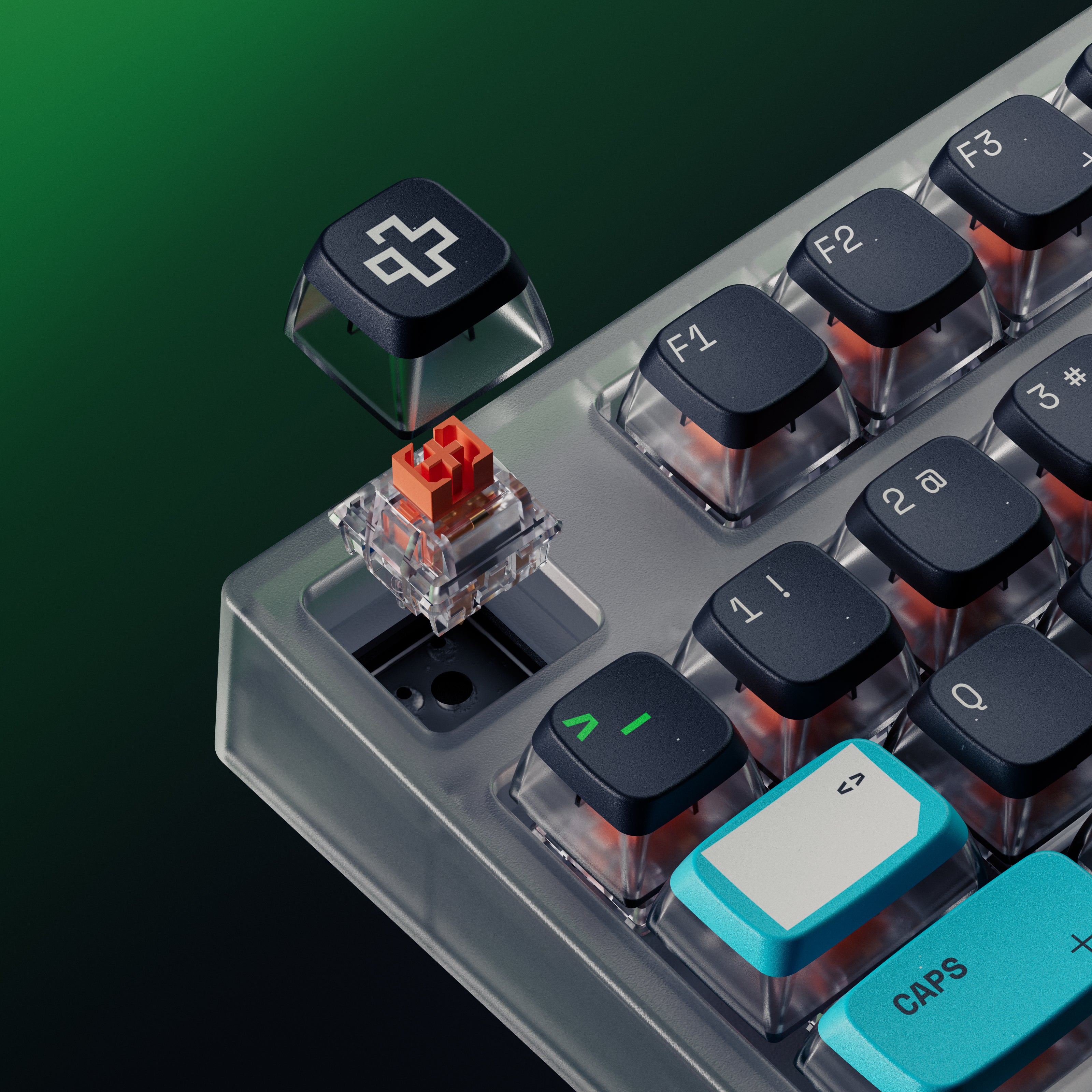 QwertyKey75 Terminal Bluetooth Wireless Hotswap RGB VIA/QMK Gasket Mounted Gaming Mechanical Keyboard