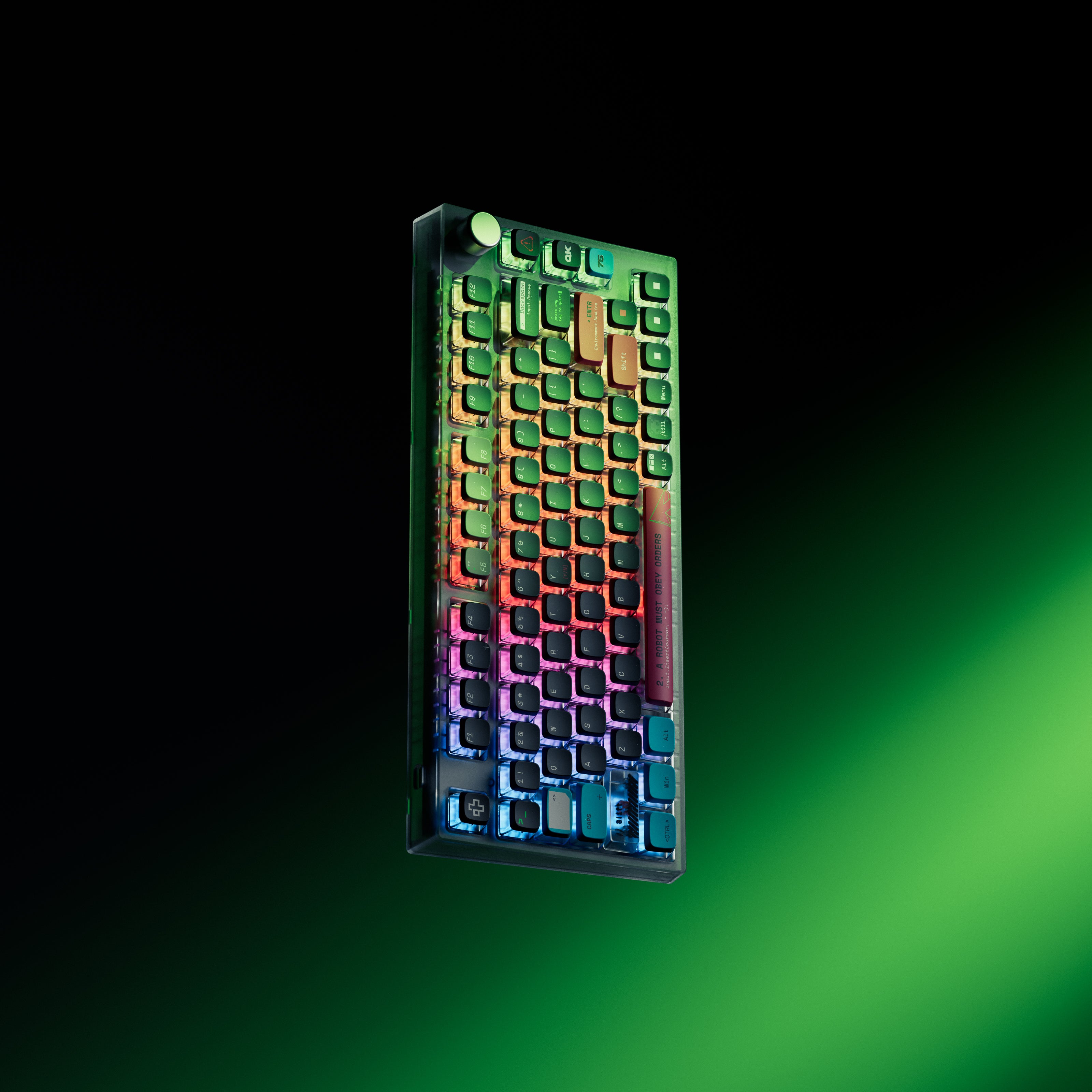 QwertyKey75 Terminal Bluetooth Wireless Hotswap RGB VIA/QMK Gasket Mounted Gaming Mechanical Keyboard