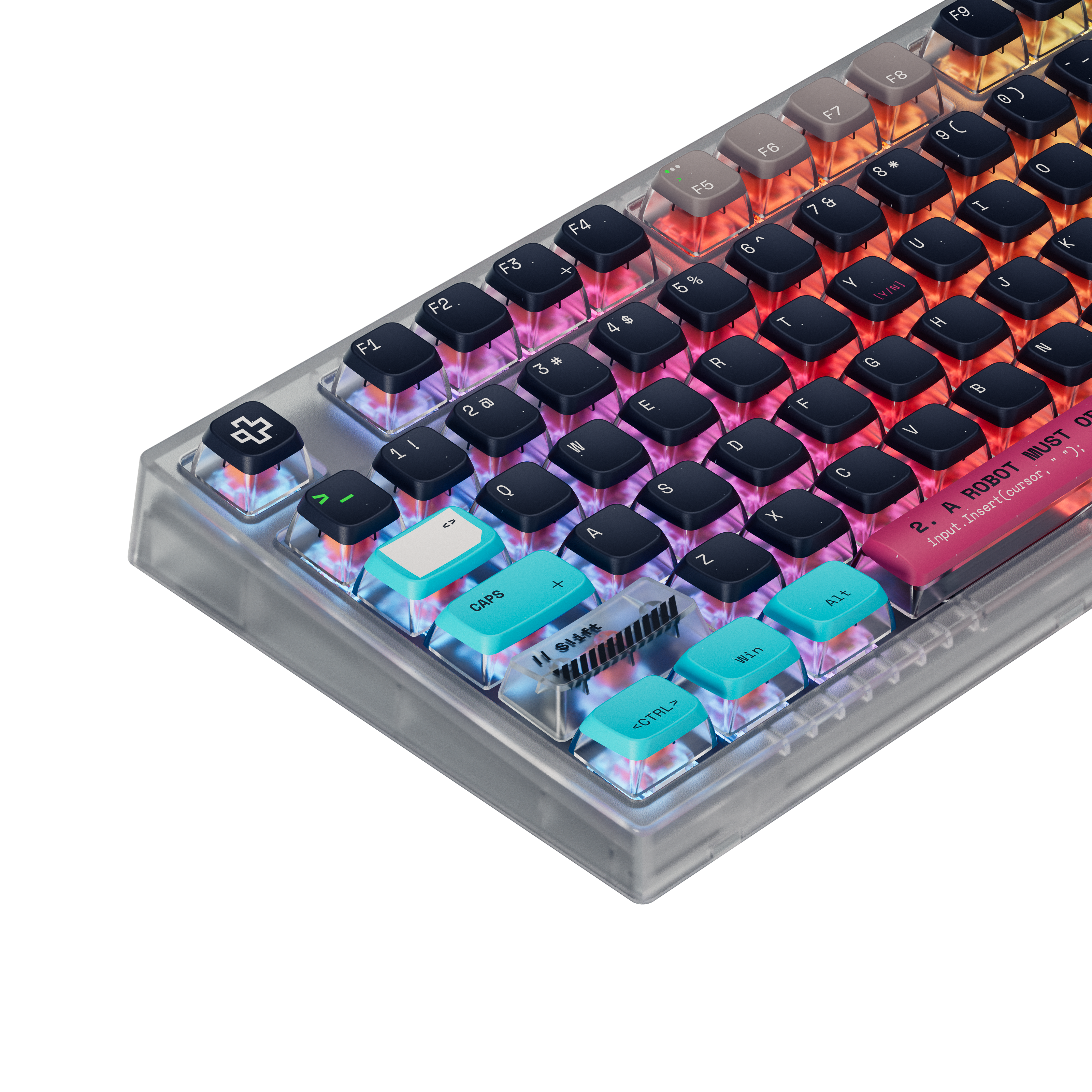 QwertyKey75 Terminal Bluetooth Wireless Hotswap RGB VIA/QMK Gasket Mounted Gaming Mechanical Keyboard