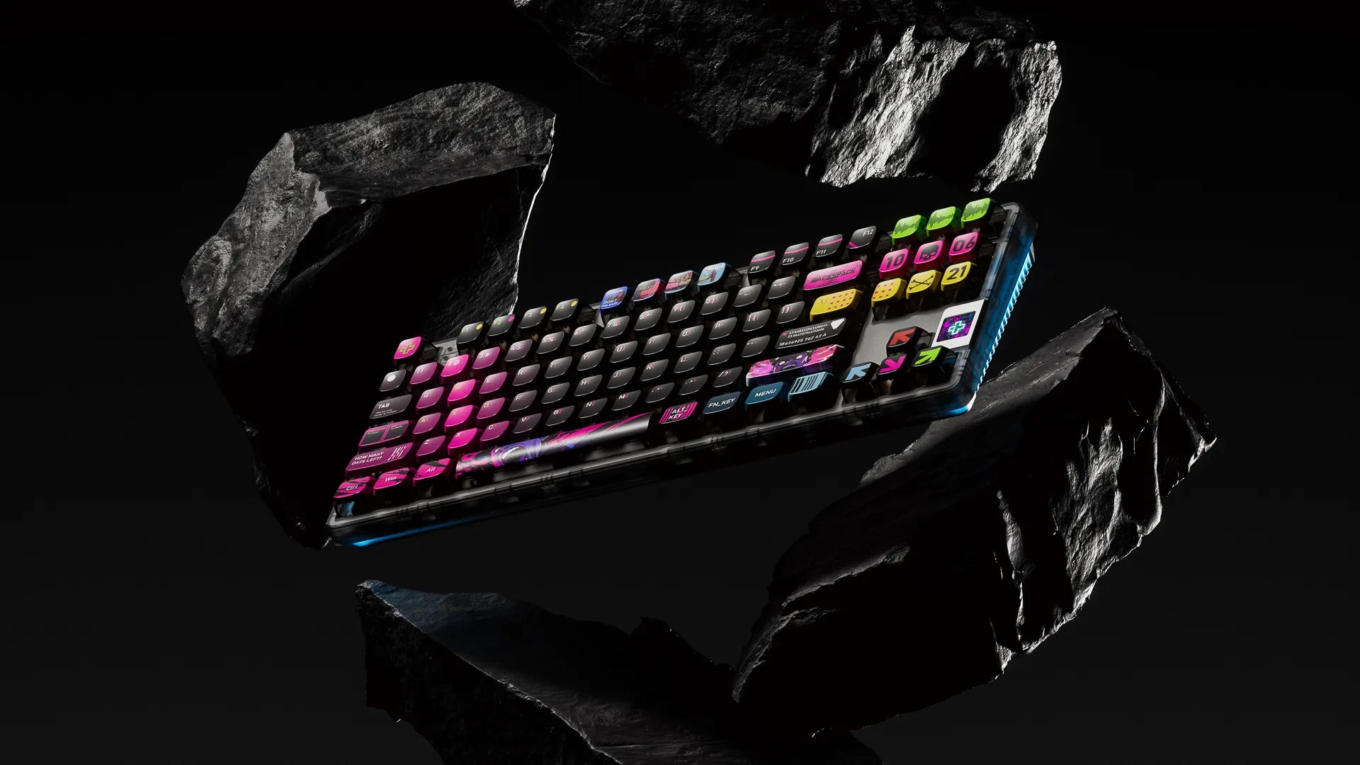 QwertyKey80 War Bluetooth Wireless Hotswap RGB QMK/VIA Gasket Mounted Gaming Mechanical Keyboard with Screen