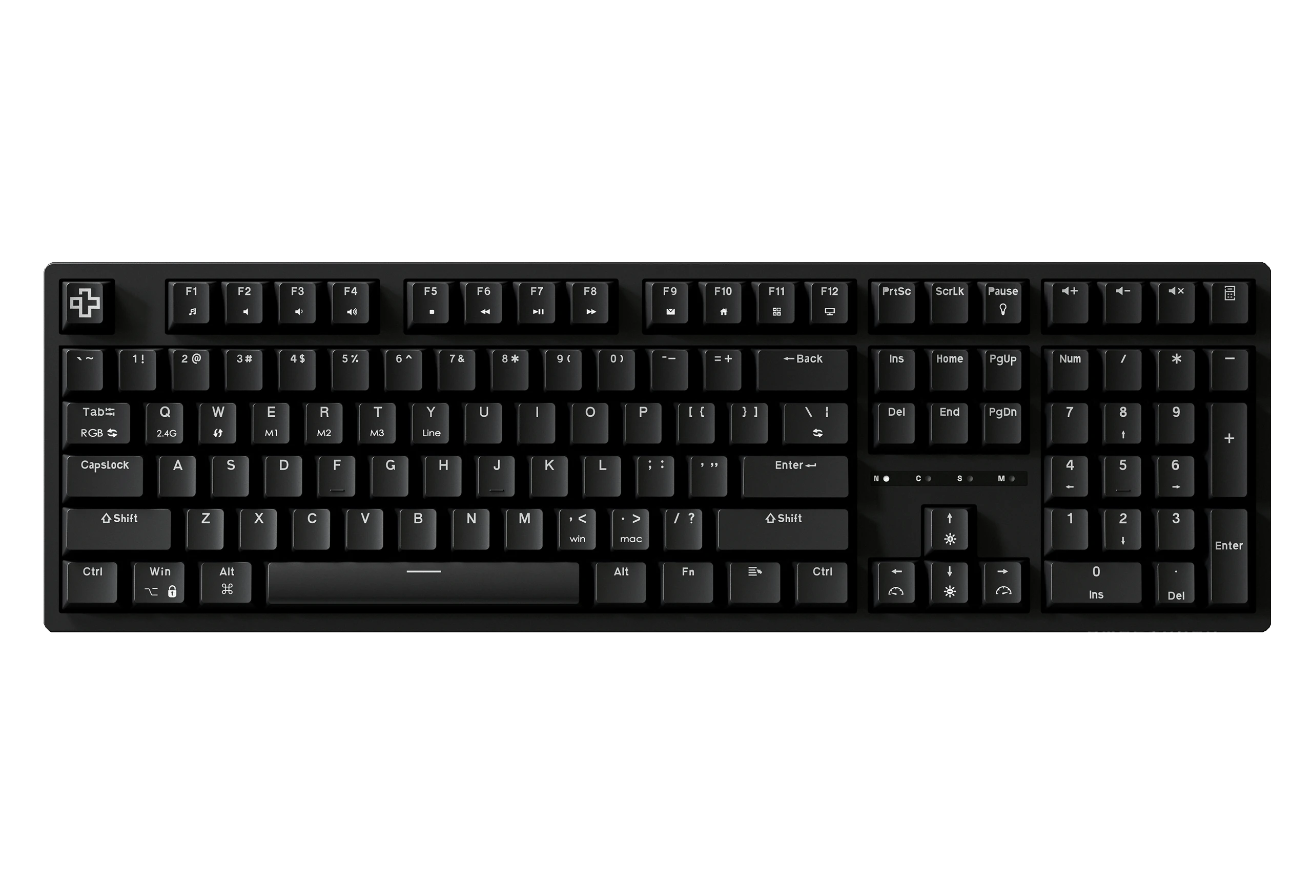 QwertyKey H100 Black Bluetooth Wireless Hotswap RGB Mechanical Gaming Keyboard