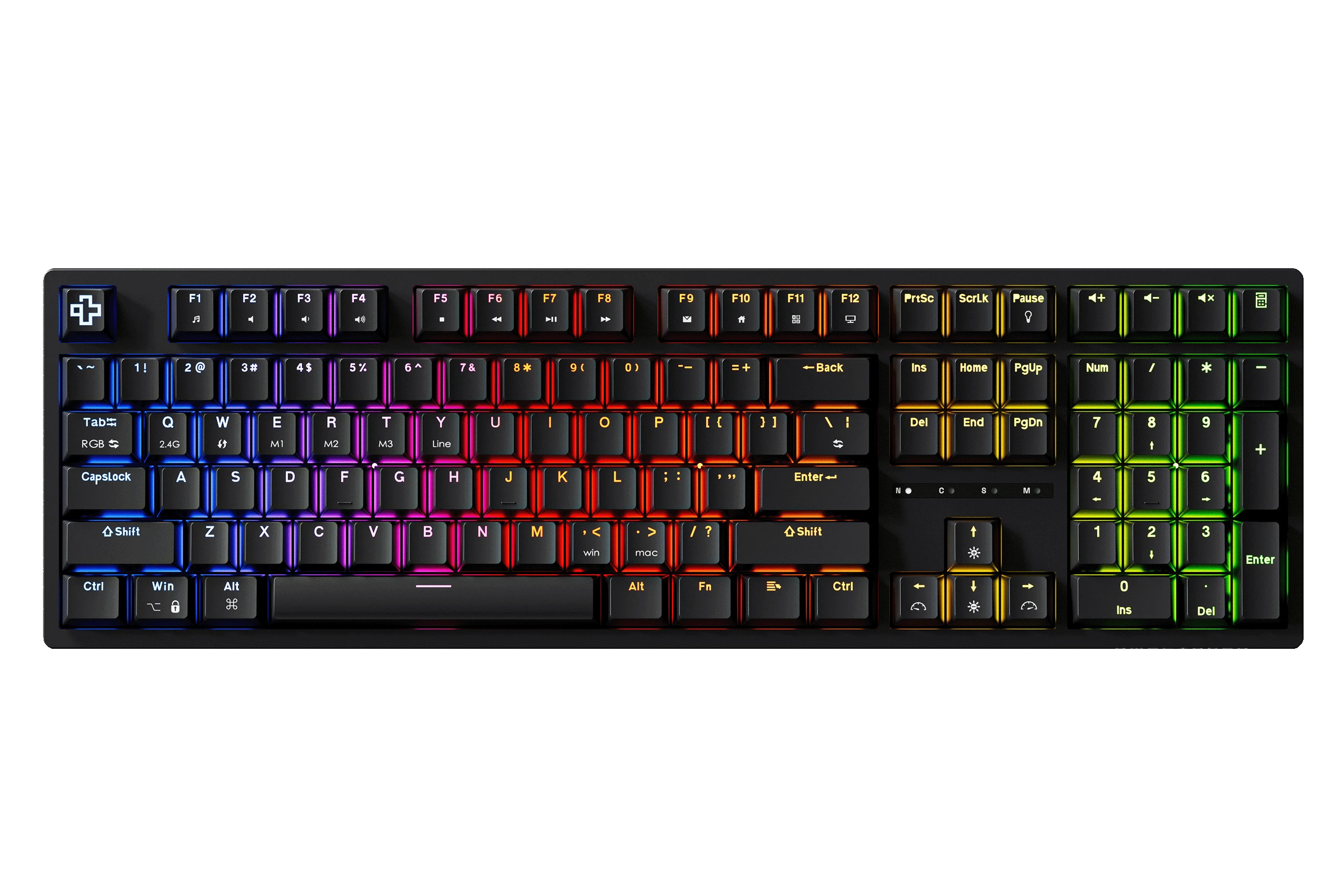 QwertyKey H100 Black Bluetooth Wireless Hotswap RGB Mechanical Gaming Keyboard