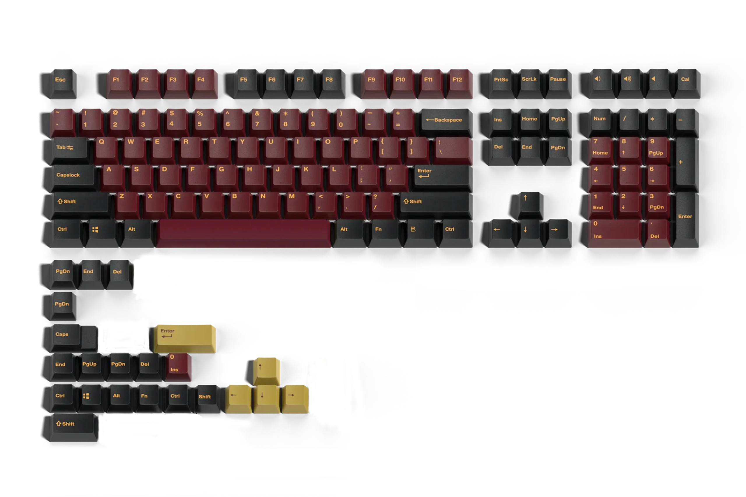 Set taste QwertyKey Sangria PBT Double Shot Profil OEM