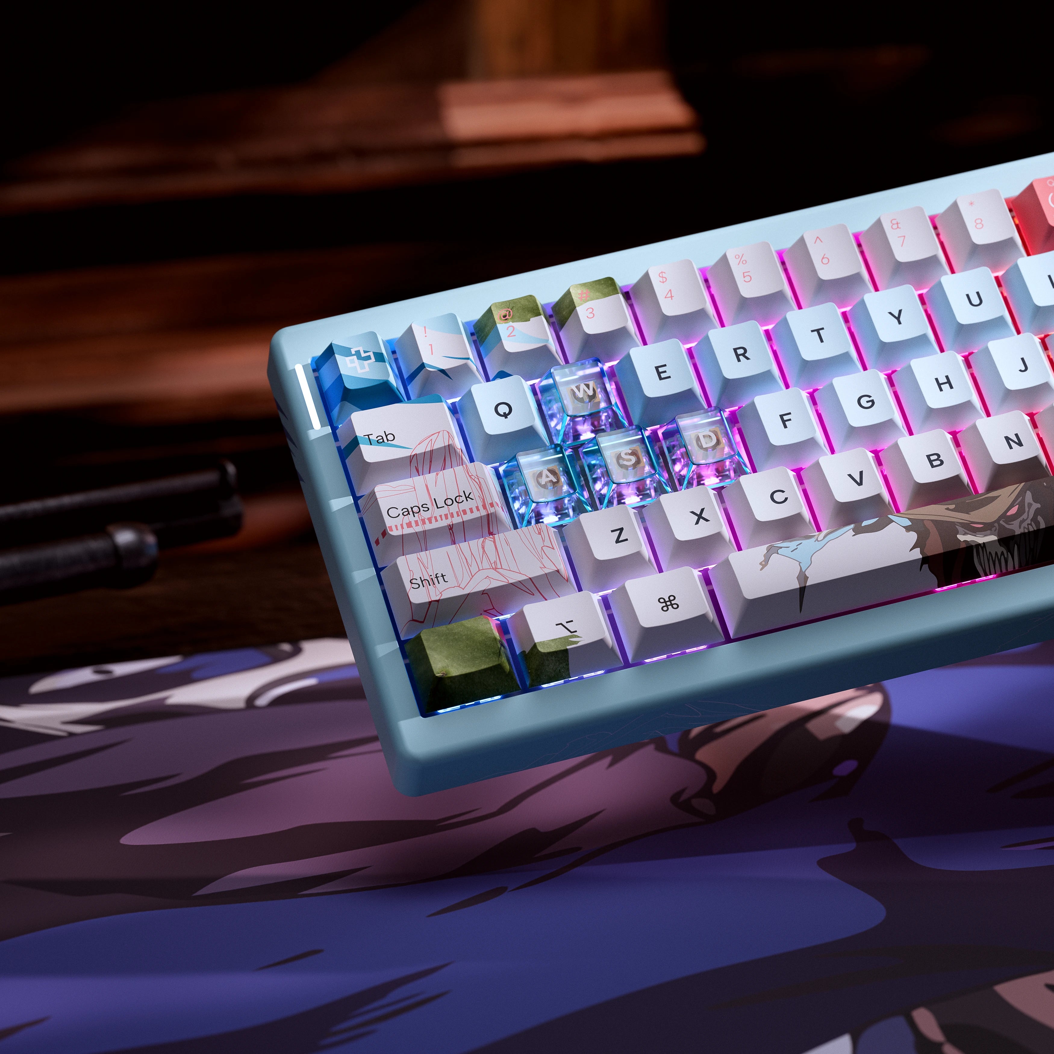 QwertyKey61 PRO Western Bluetooth Wireless Hotswap RGB VIA Mechanical Gaming Keyboard
