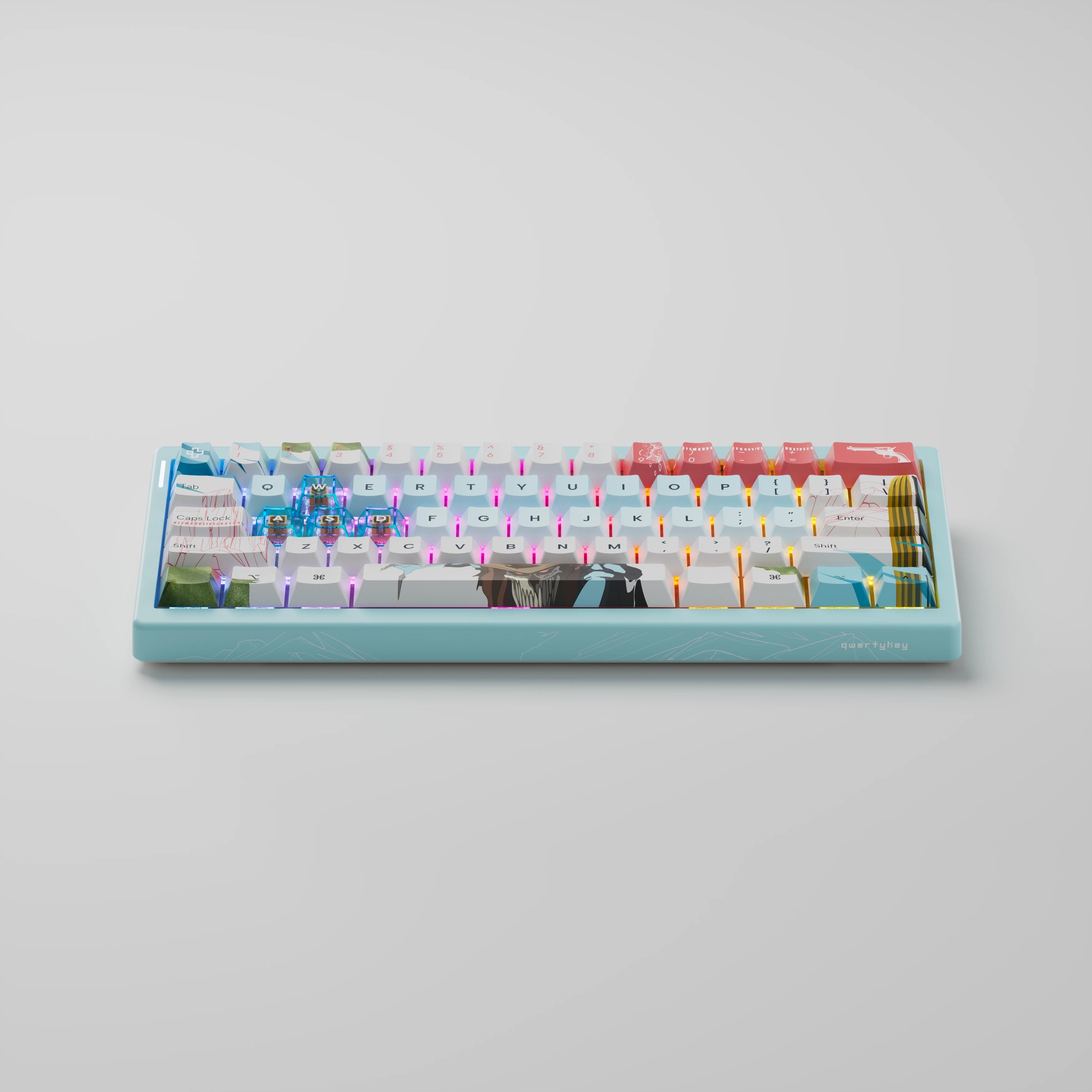 QwertyKey61 PRO Western Bluetooth Wireless Hotswap RGB VIA Mechanical Gaming Keyboard
