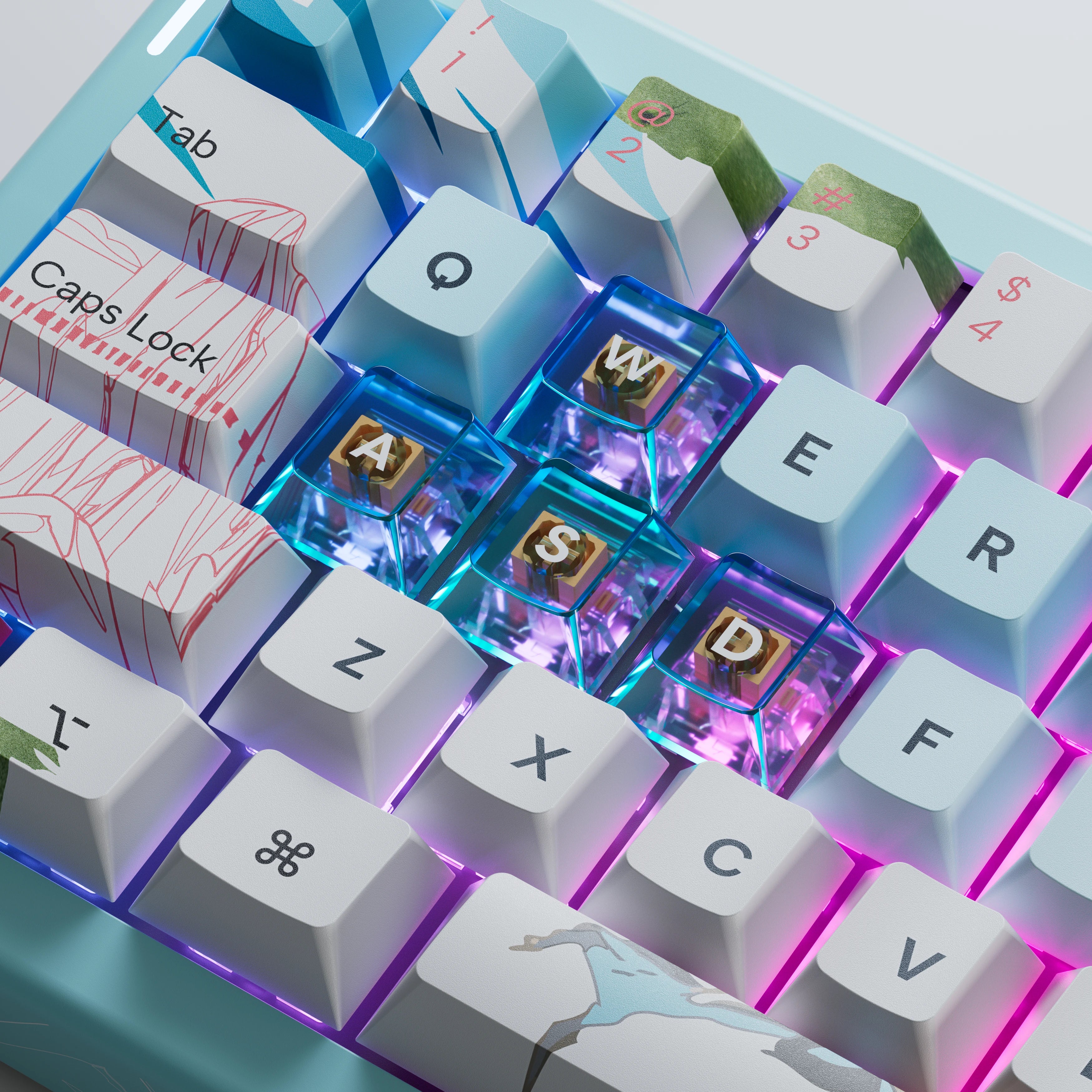 QwertyKey61 PRO Western Bluetooth Wireless Hotswap RGB VIA Mechanical Gaming Keyboard