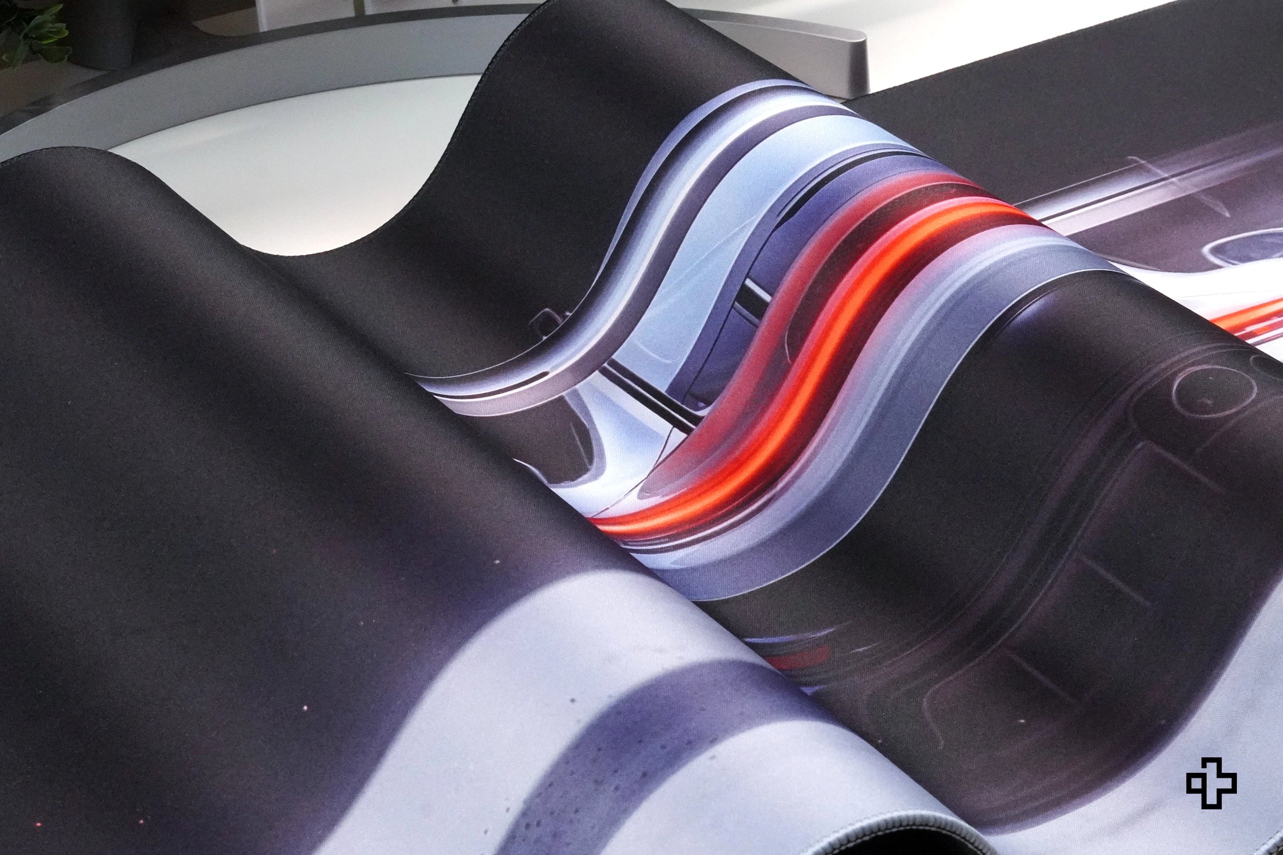 Deskmat Mousepad QwertyKey Car GT 4mm stitched edges