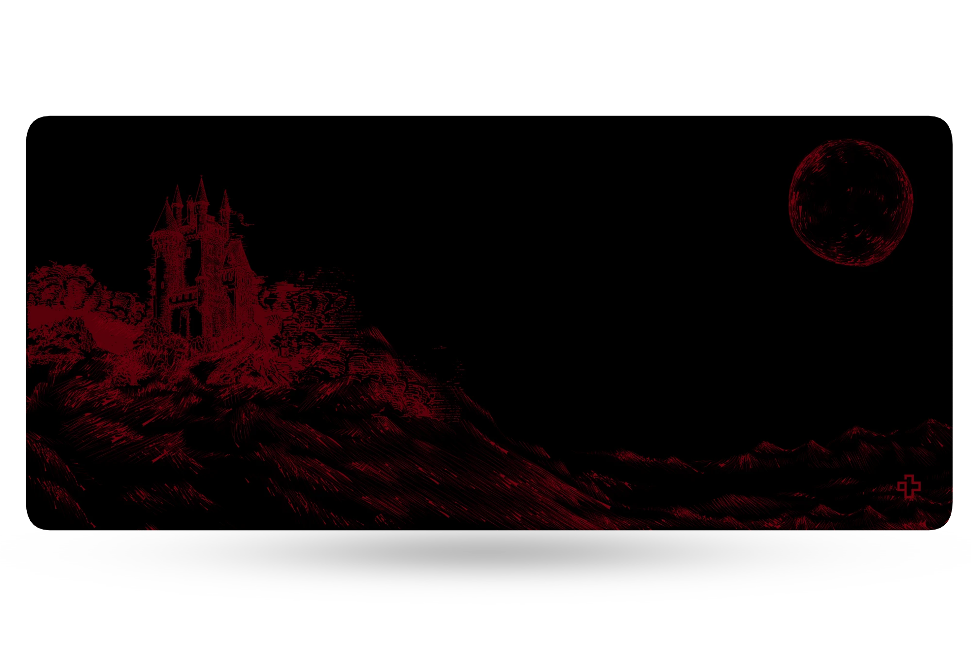 Deskmat Mousepad QwertyKey Dracula 4mm stitched edges