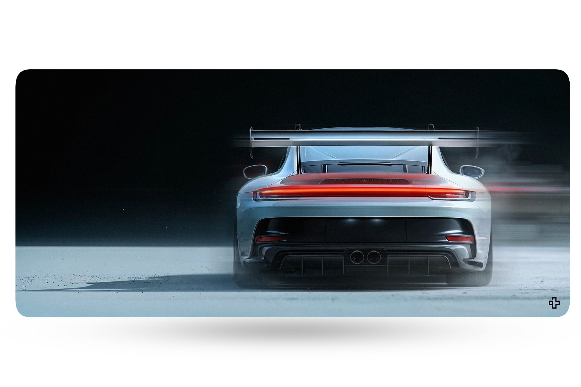 Deskmat Mousepad QwertyKey Car GT 4mm stitched edges