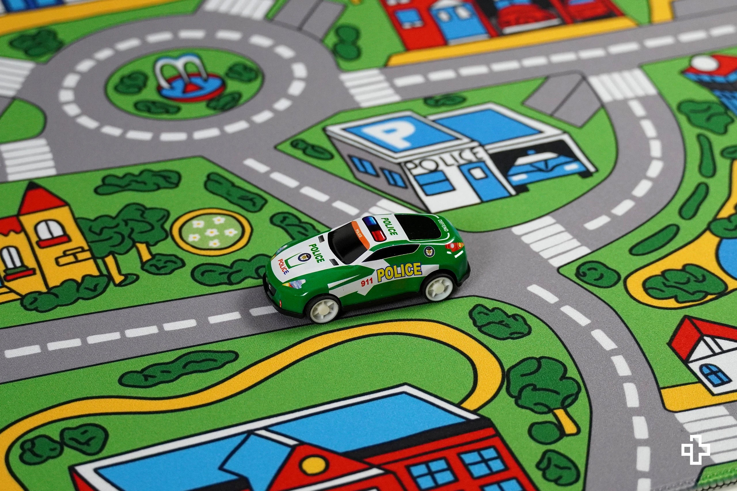 Deskmat Mousepad QwertyKey Nostalgia Busy Town 4mm stitched edges