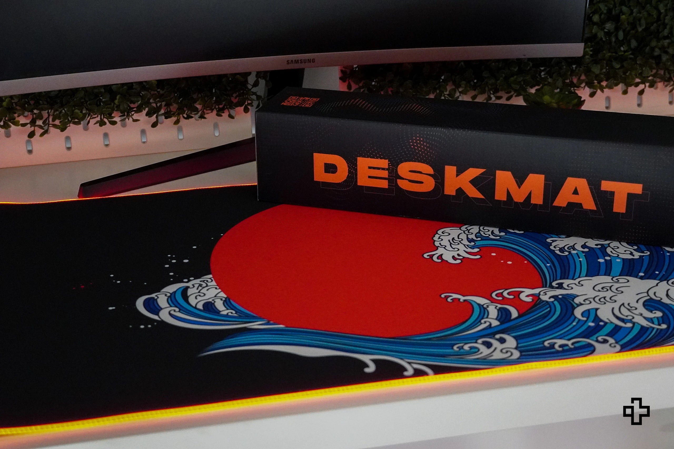 Deskmat Mousepad QwertyKey RGB JapanWave 4mm margini cusute