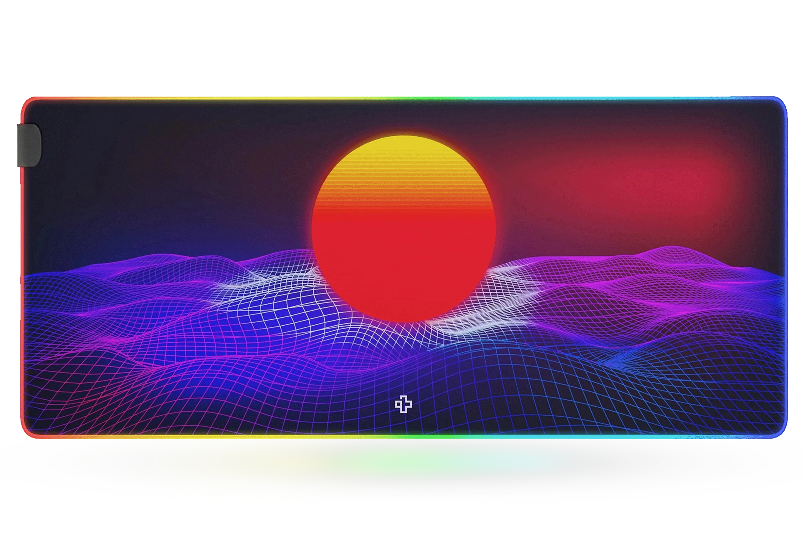 Deskmat Mousepad QwertyKey RGB CyberWave Software 4mm stitched edges