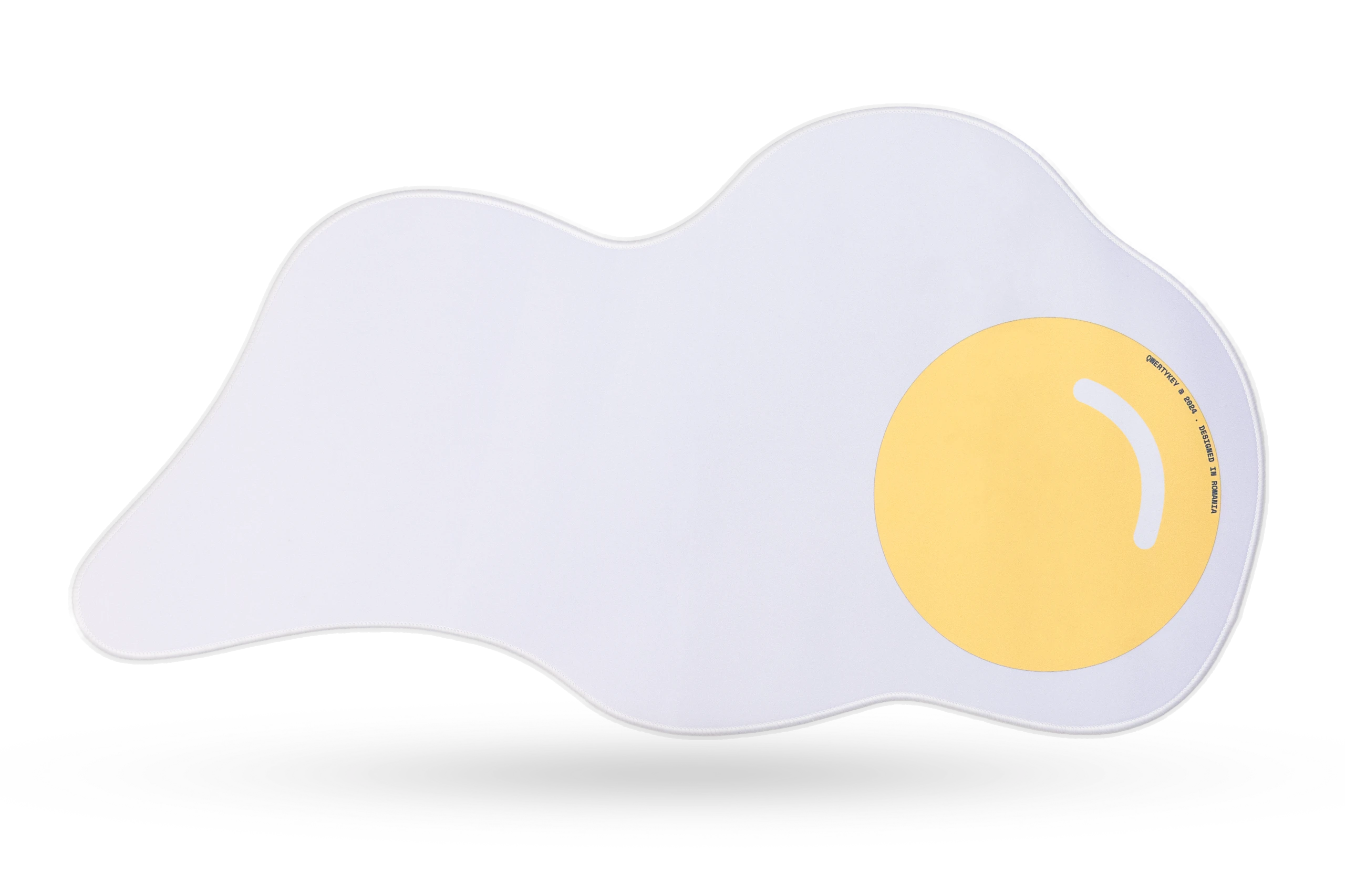 Deskmat Mousepad QwertyKey Egg 4mm irregular stitched edges