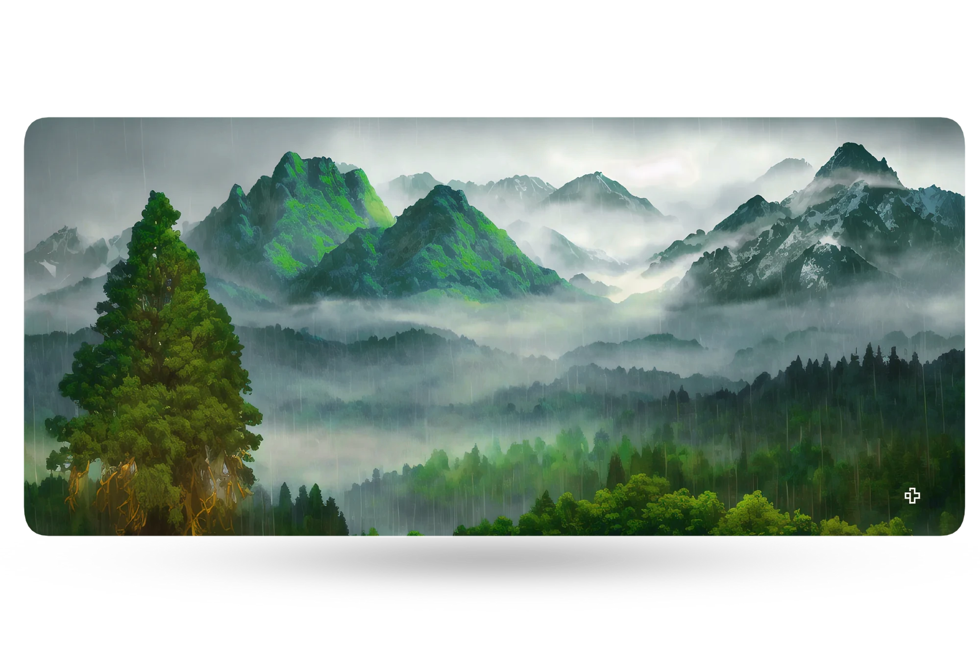 Deskmat Mousepad QwertyKey Forest 4mm margini cusute