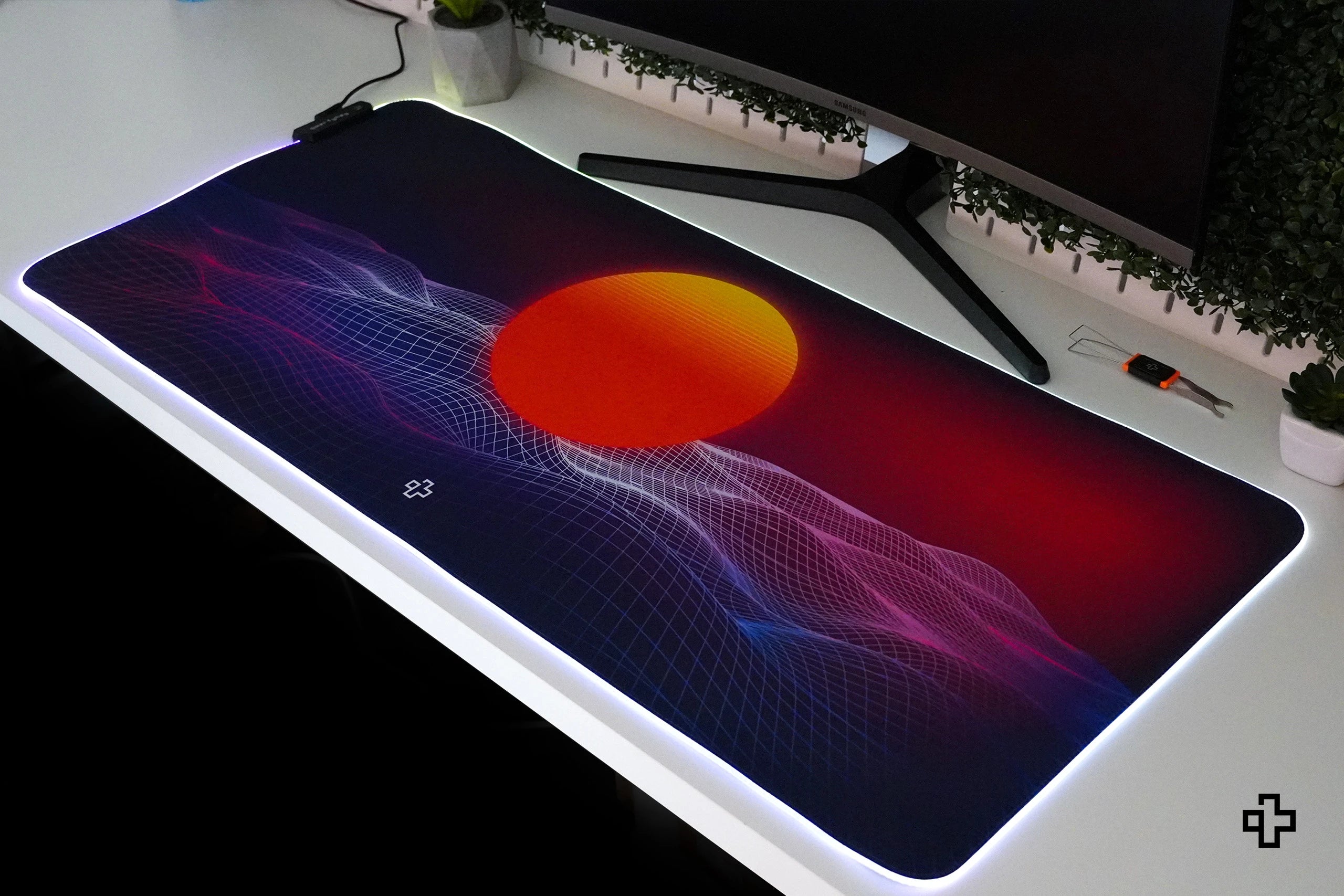 Deskmat Mousepad QwertyKey RGB CyberWave V2 4mm margini cusute