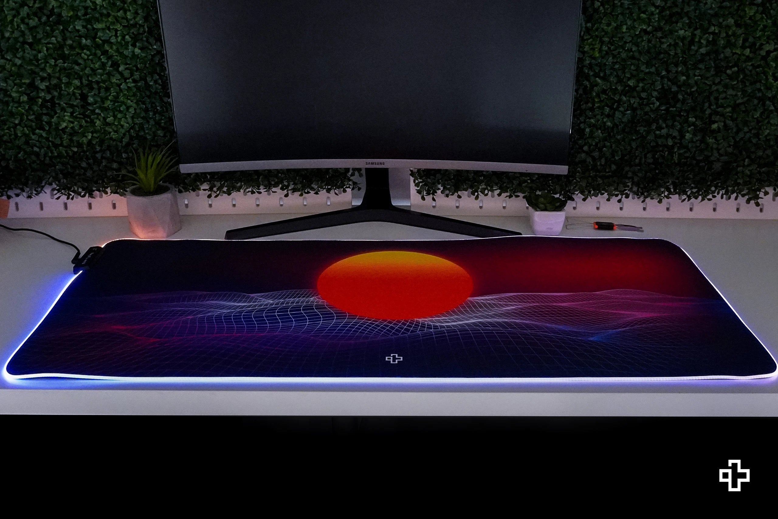 Deskmat Mousepad QwertyKey RGB CyberWave V2 4mm margini cusute