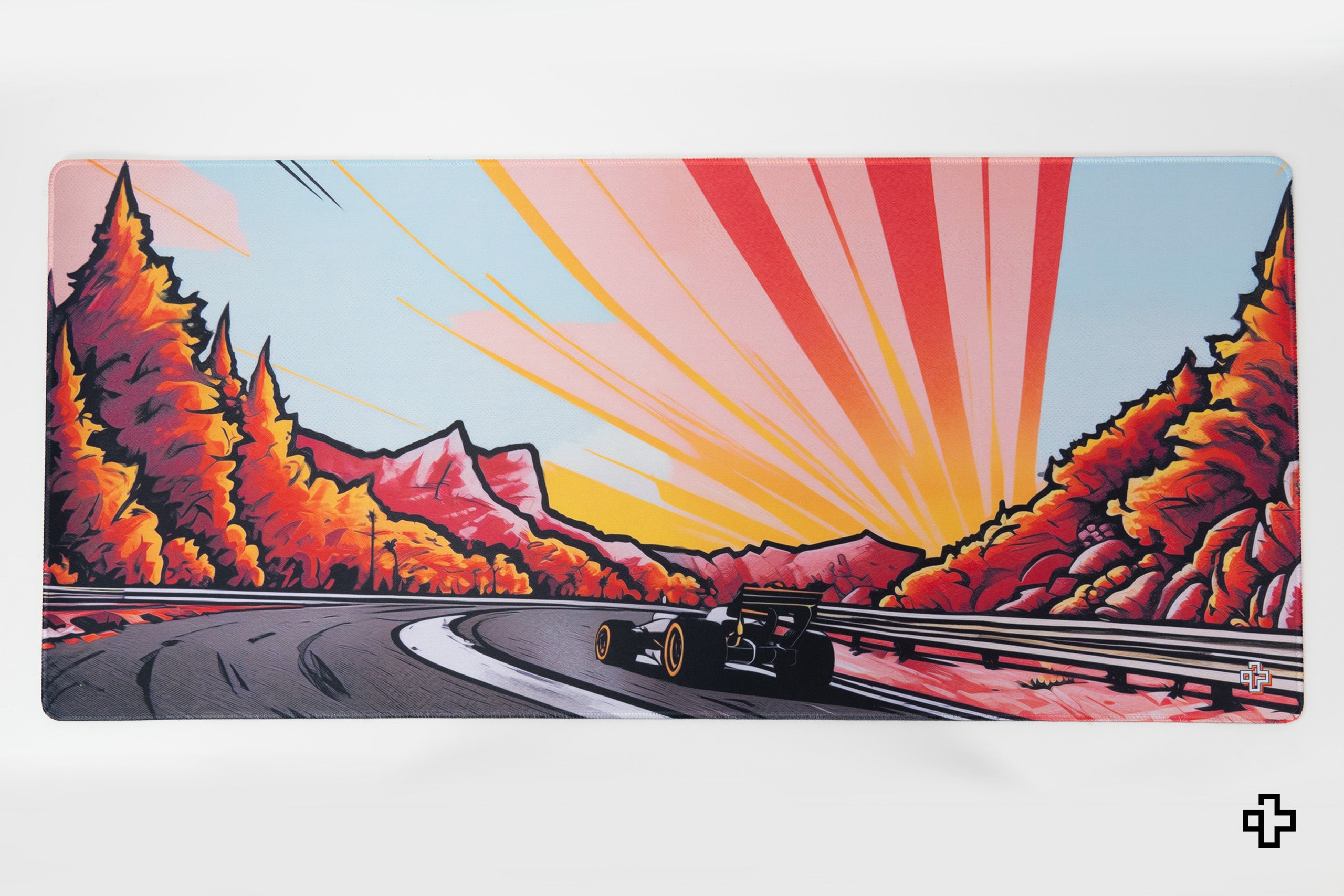 Deskmat Mousepad QwertyKey Formula Sunset 4mm stitched edges