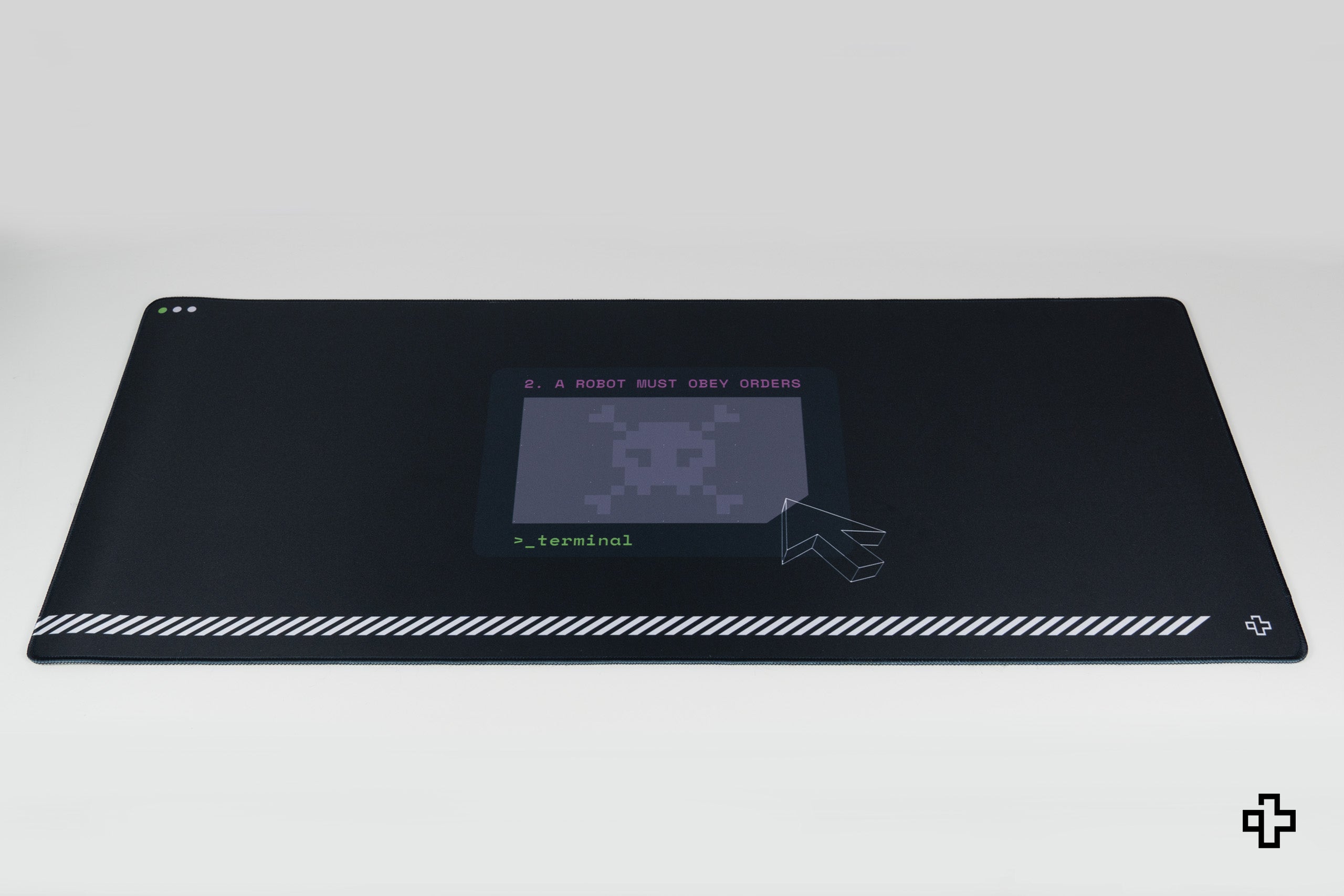 Deskmat Mousepad QwertyKey Terminal 4mm stitched edges