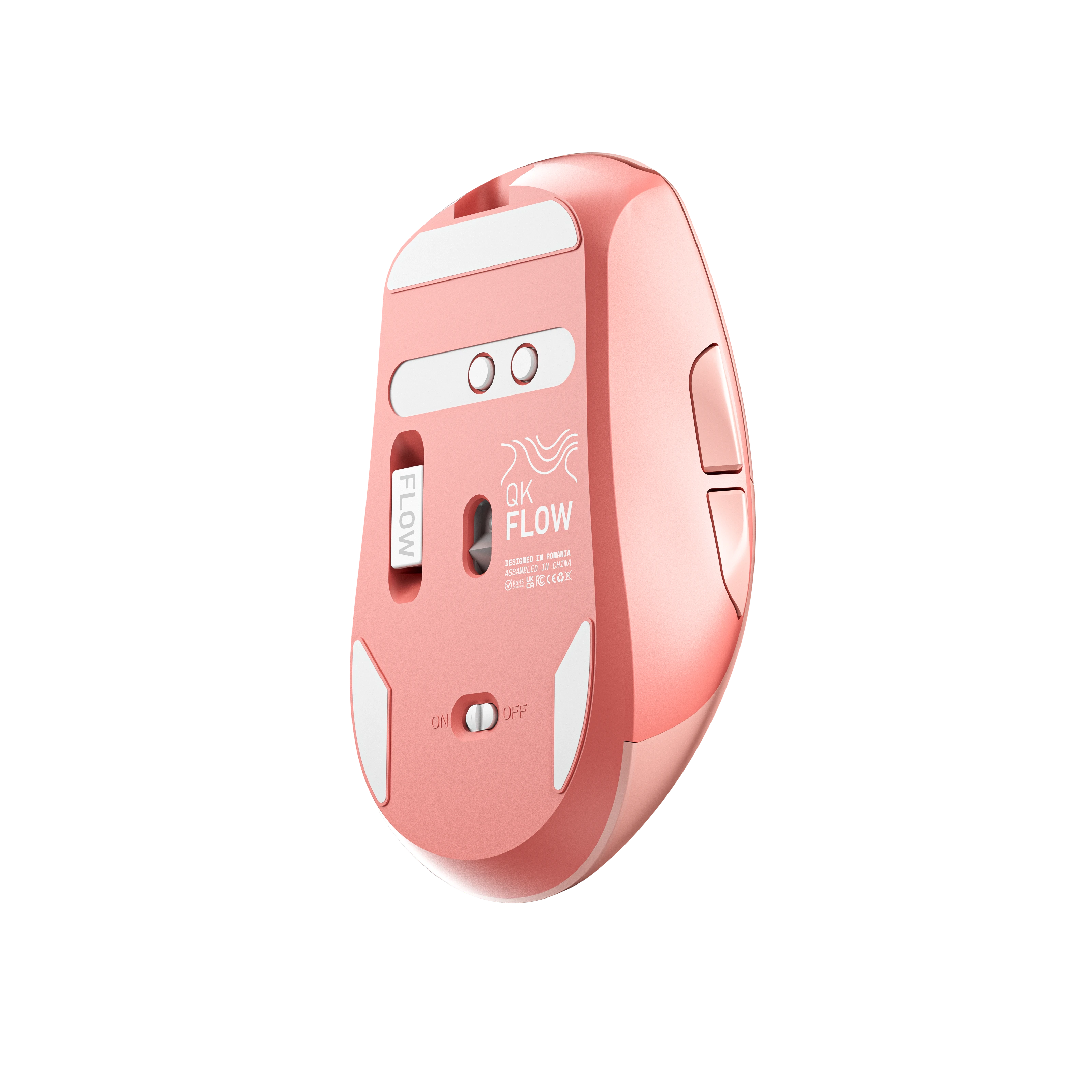 QwertyKey Flow Office Bluetooth Wireless RGB Pink Mouse