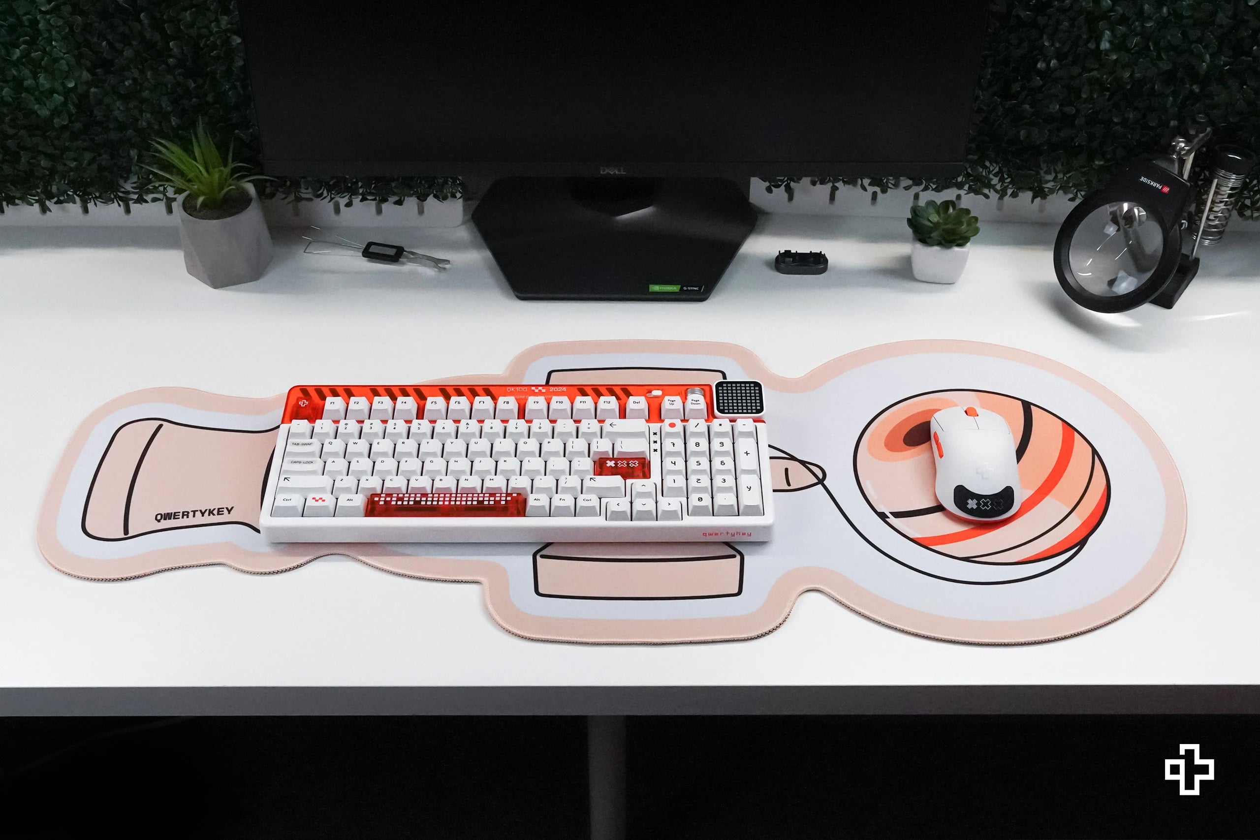 Deskmat Mousepad QwertyKey Kendama 4mm stitched edges