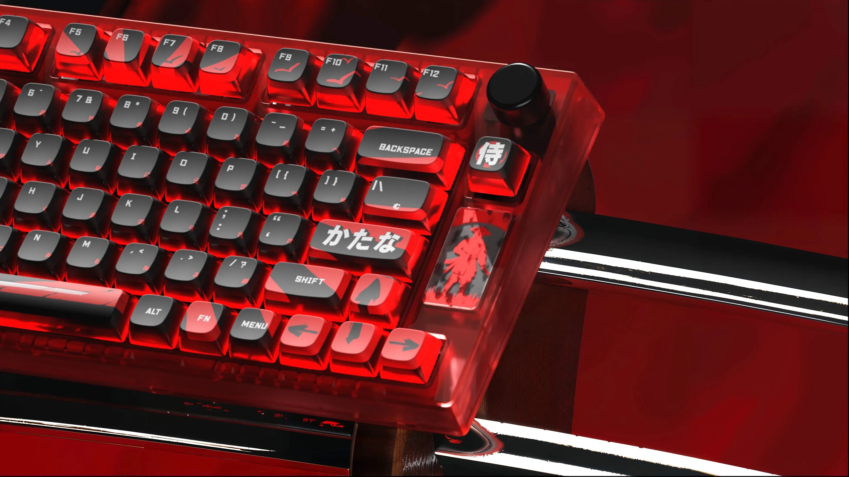 QwertyKey75 Samurai Bluetooth Wireless Hotswap RGB VIA/QMK Gasket Mounted Gaming Mechanical Keyboard