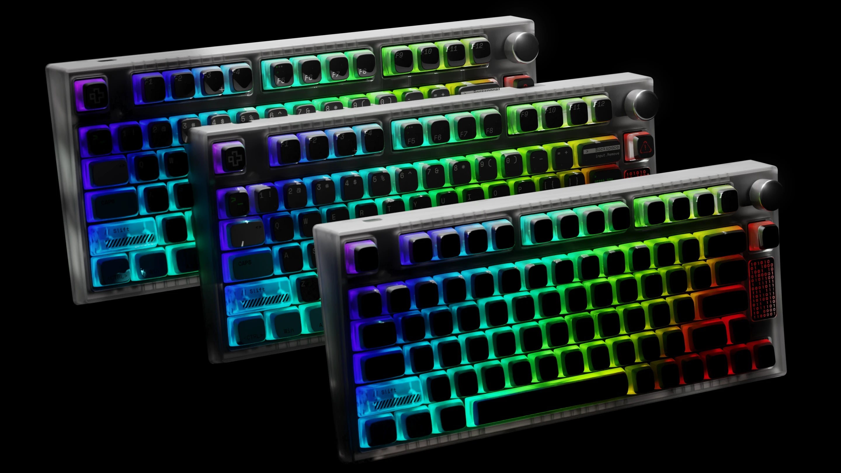 QwertyKey75 Terminal Bluetooth Wireless Hotswap RGB VIA/QMK Gasket Mounted Gaming Mechanical Keyboard