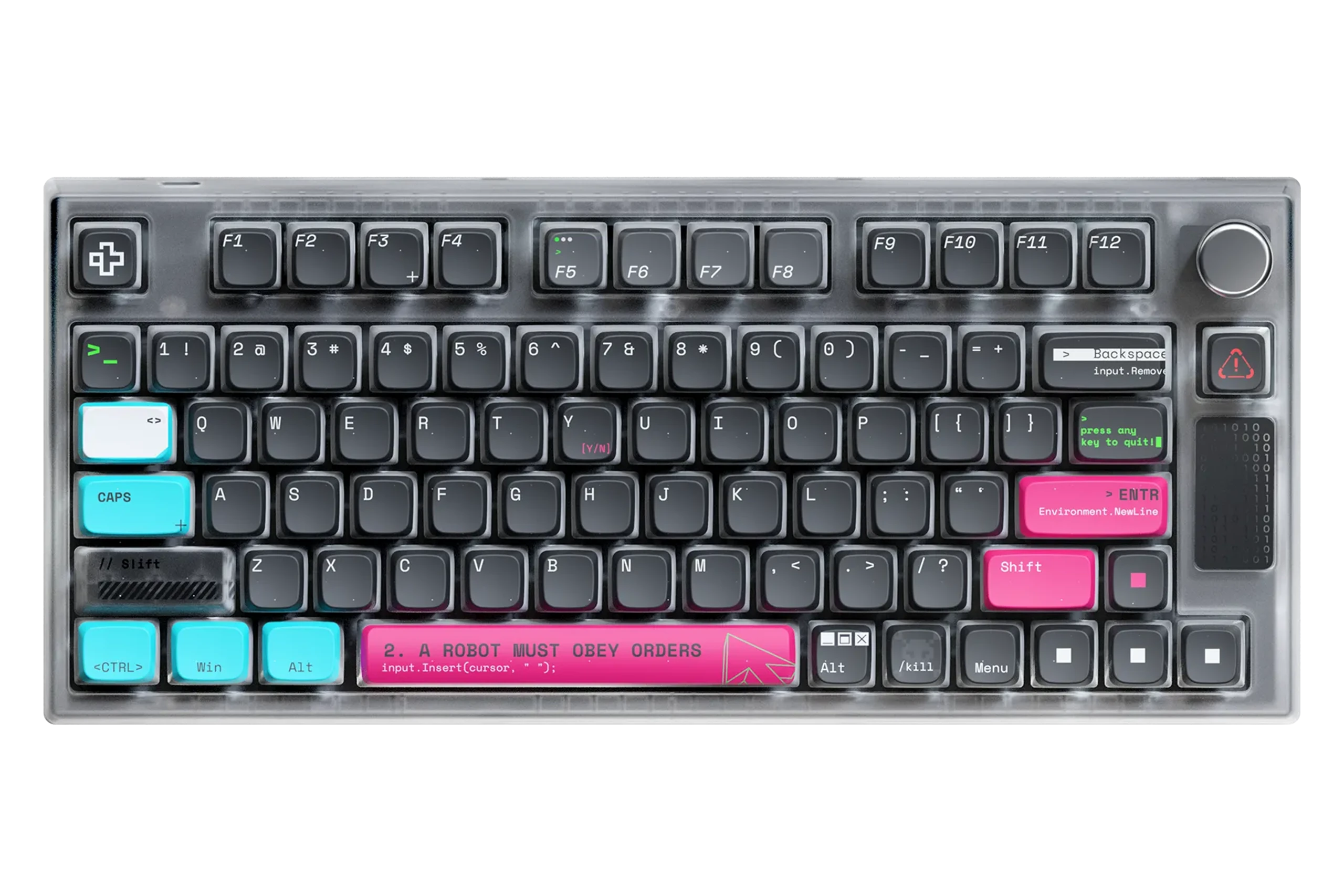 QwertyKey75 Terminal Bluetooth Wireless Hotswap RGB VIA/QMK Gasket Mounted Gaming Mechanical Keyboard