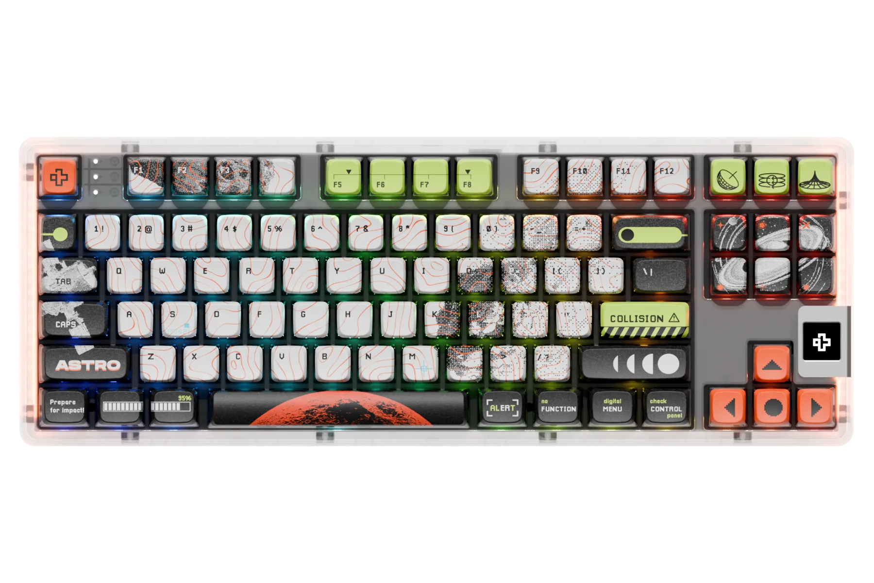 QwertyKey80 Astro Bluetooth Wireless Hotswap RGB QMK/VIA-L Gasket Mounted Gaming Mechanical Keyboard with Screen