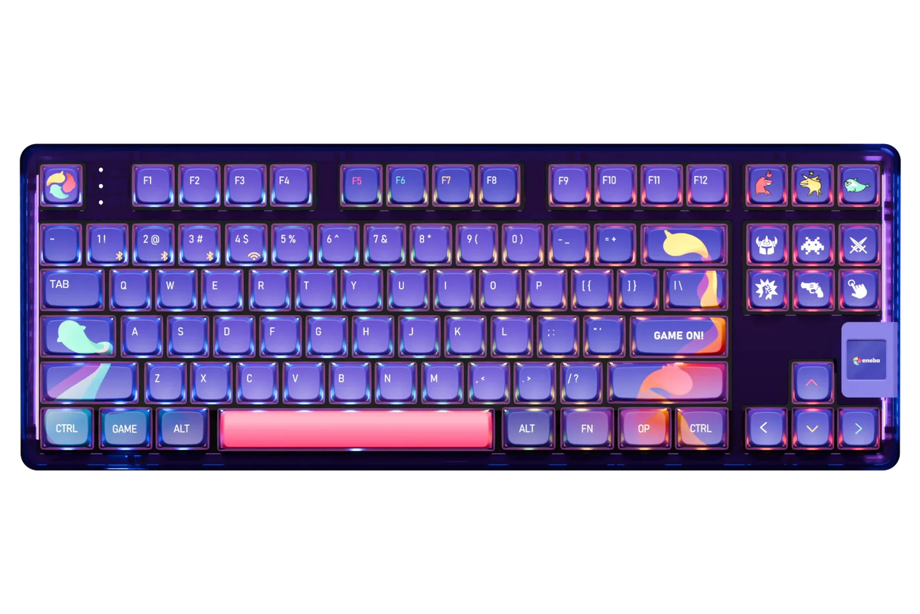 QwertyKey80 x Eneba Limited Edition Bluetooth Wireless Hotswap RGB QMK/VIA Gasket Mounted Mechanical Gaming Keyboard with Screen