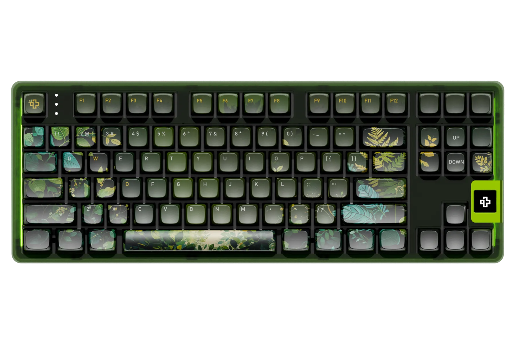 QwertyKey80 Leaf Bluetooth Wireless Hotswap RGB QMK/VIA Gasket Mounted Gaming Mechanical Keyboard with Screen