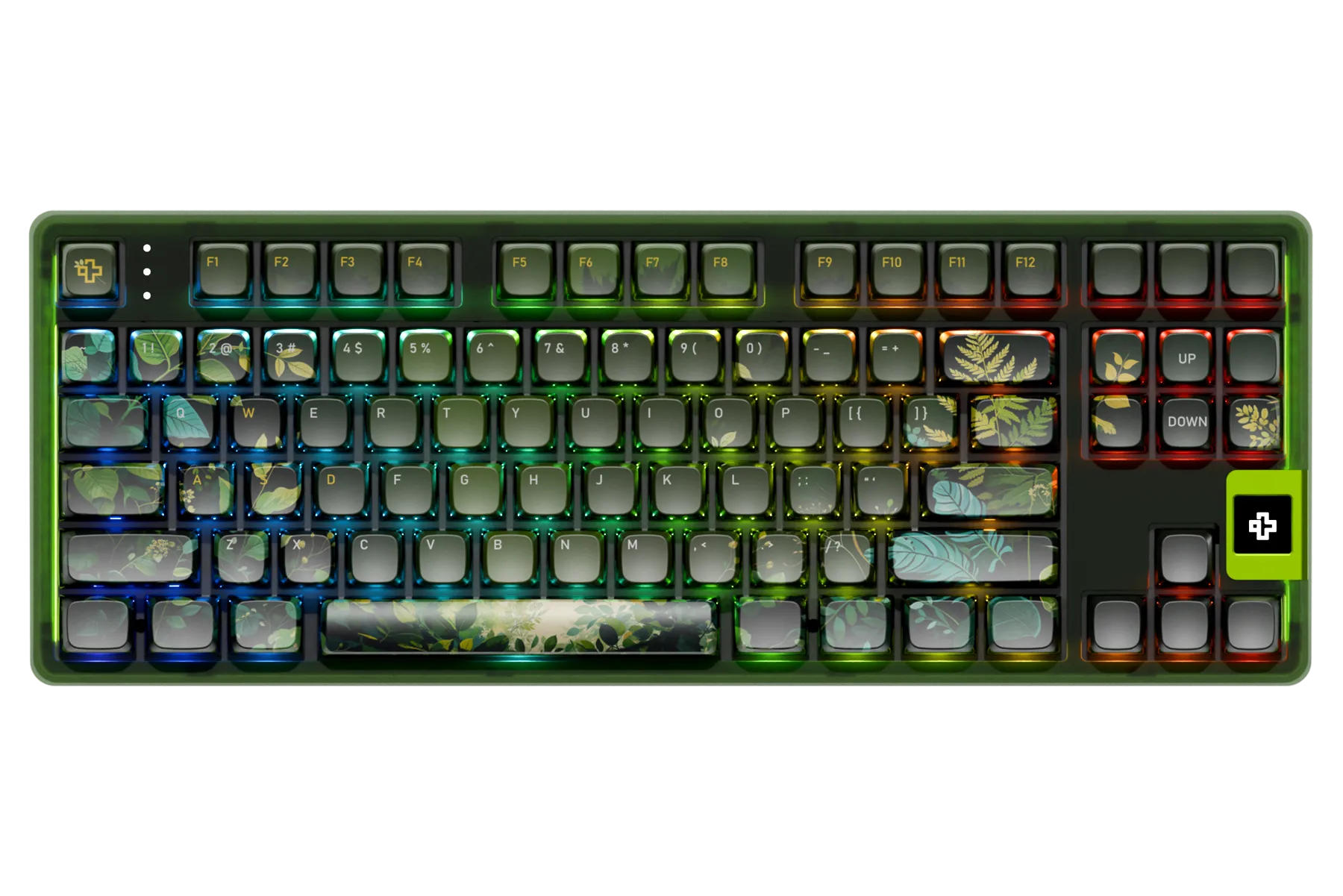 QwertyKey80 Leaf Bluetooth Wireless Hotswap RGB QMK/VIA Gasket Mounted Gaming Mechanical Keyboard with Screen