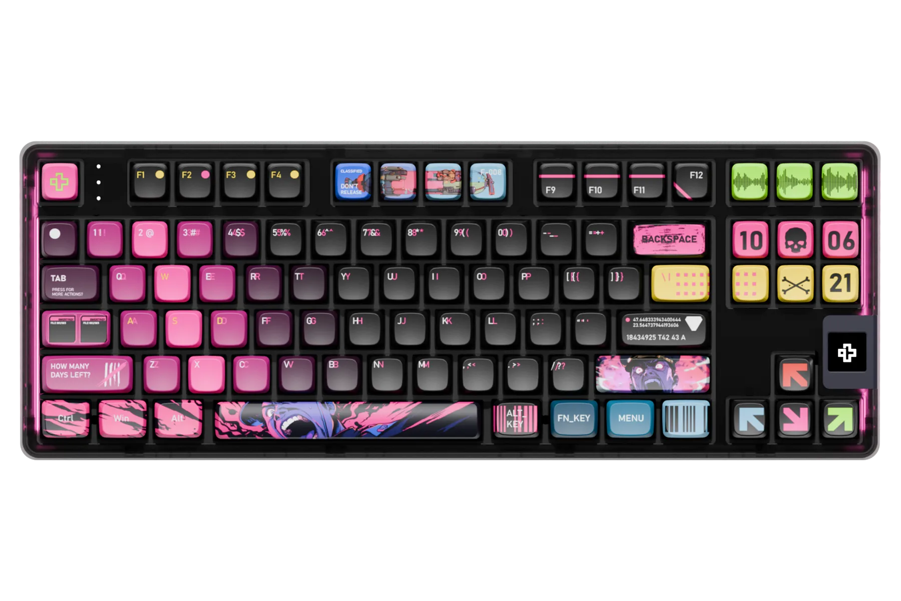 QwertyKey80 War Bluetooth Wireless Hotswap RGB QMK/VIA Gasket Mounted Gaming Mechanical Keyboard with Screen