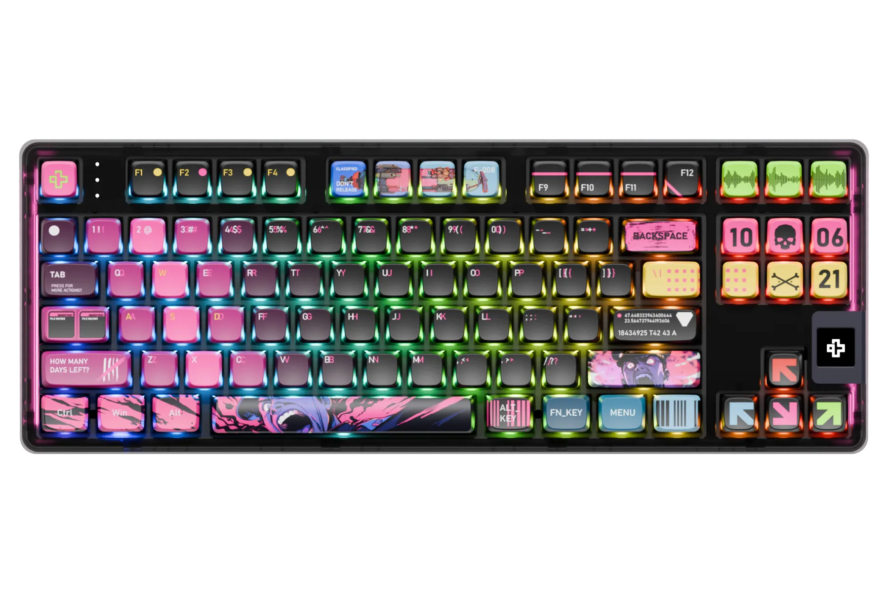 QwertyKey80 War Bluetooth Wireless Hotswap RGB QMK/VIA Gasket Mounted Gaming Mechanical Keyboard with Screen