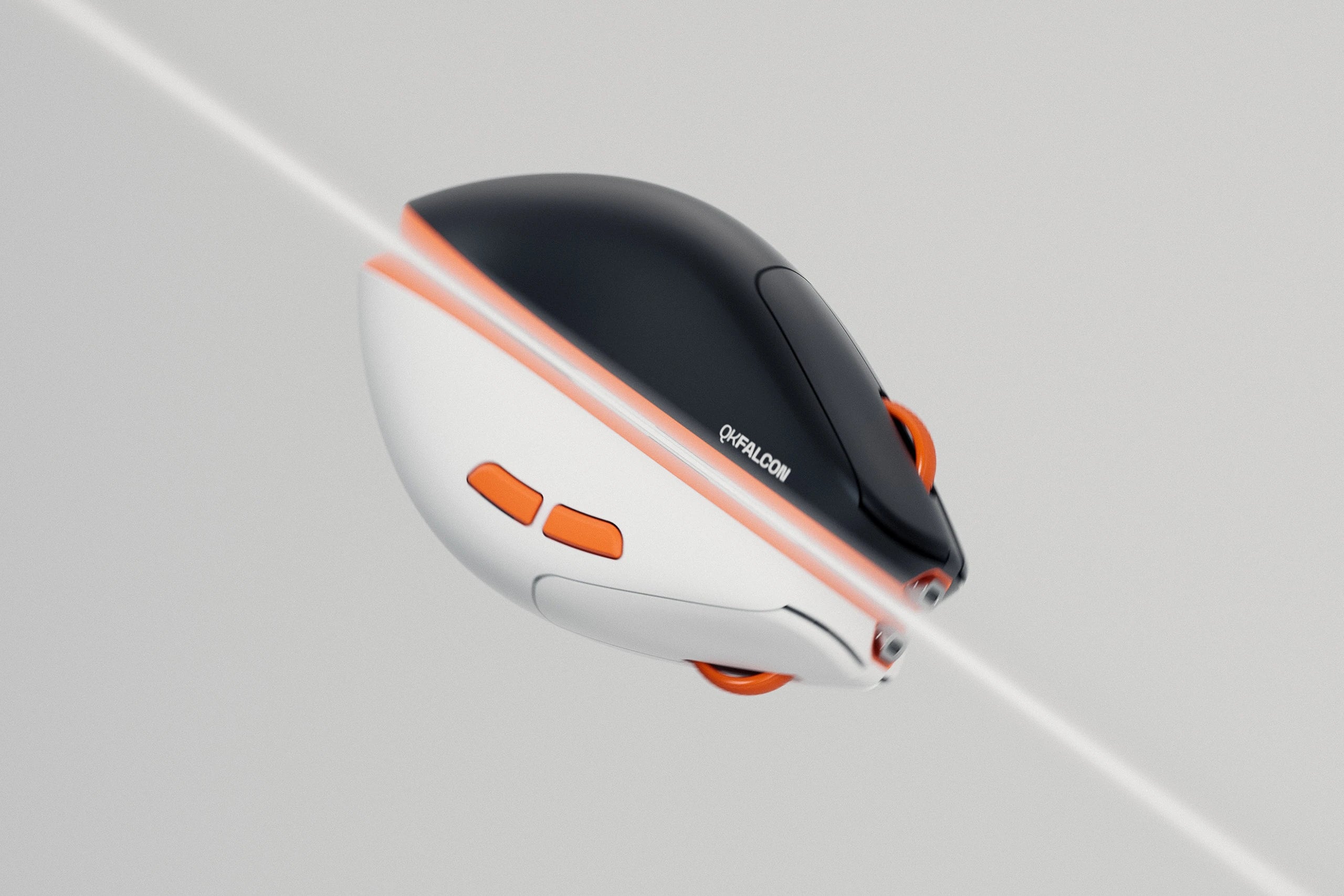 QwertyKey Falcon Black Gaming Mouse 8K, 30,000 DPI, Bluetooth Wireless Trio Mode, Pixart 3950