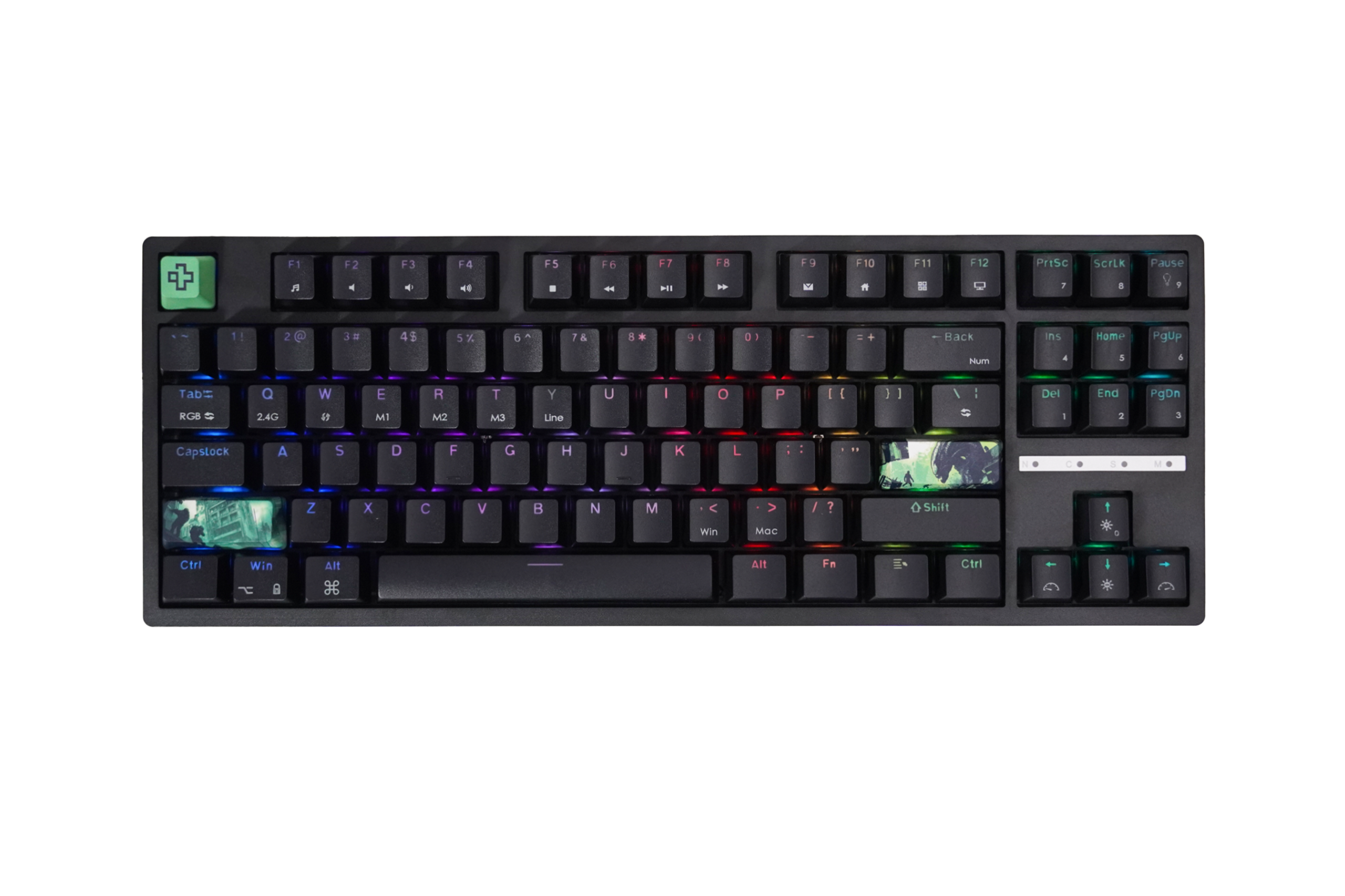 QwertyKey H87 Black Bluetooth Wireless Hotswap RGB Gaming Mechanical Keyboard