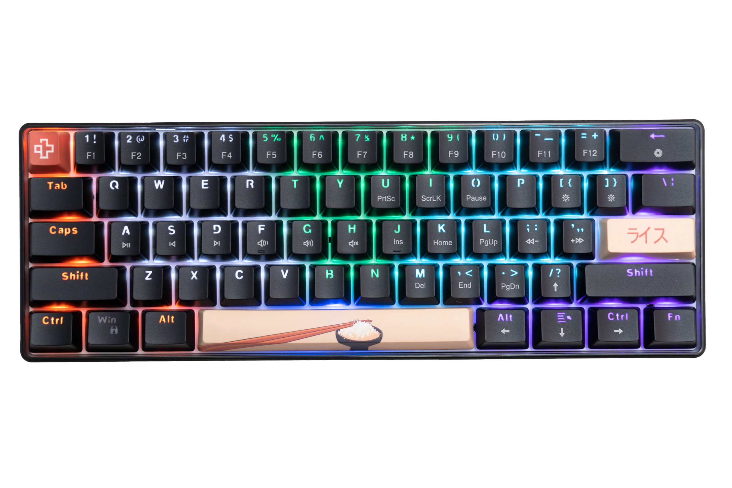 QwertyKey Rice V3 Black Hotswap RGB Software Mechanical Gaming Keyboard