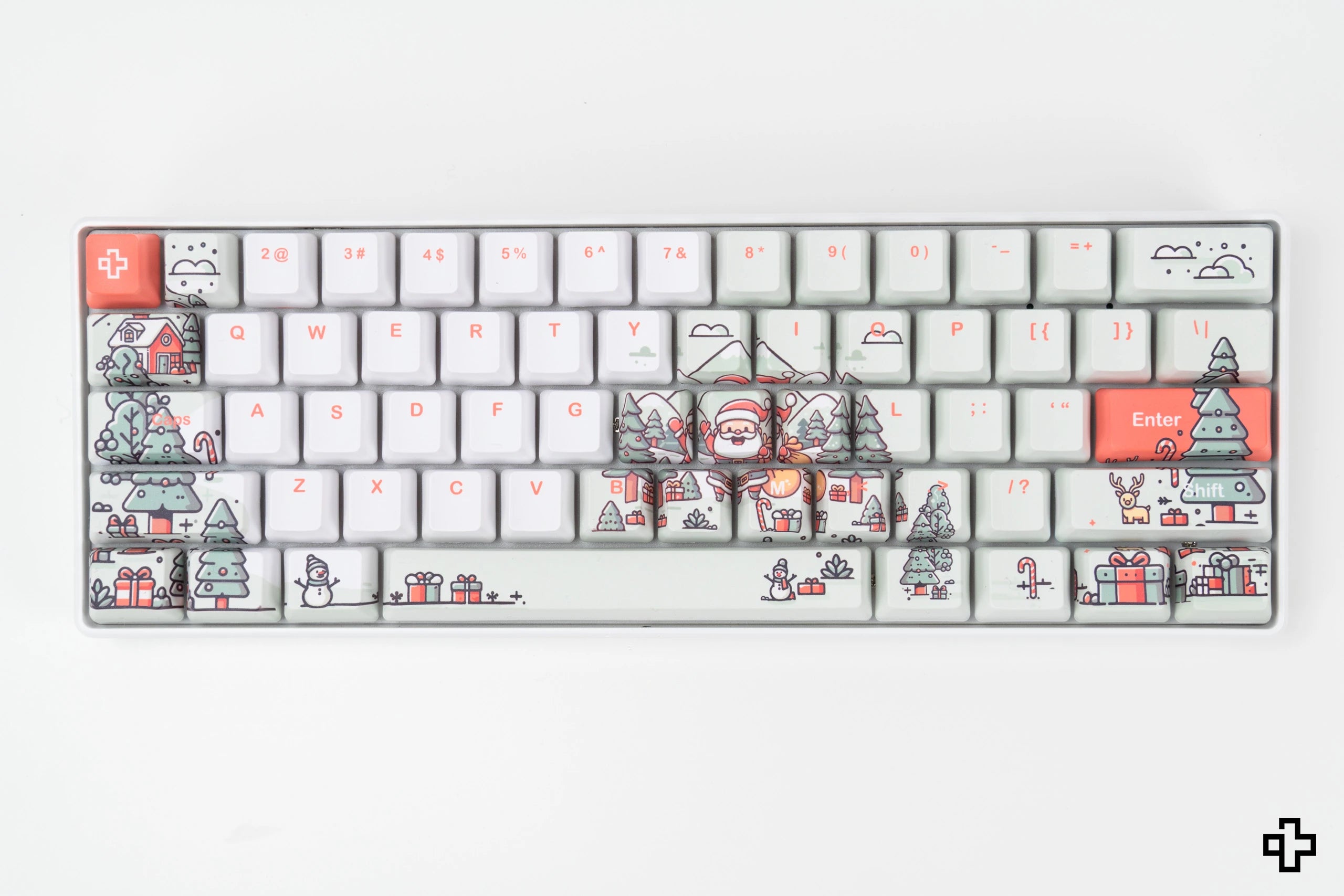 QwertyKey Santa Hotswap Mechanical Keyboard Christmas Gaming