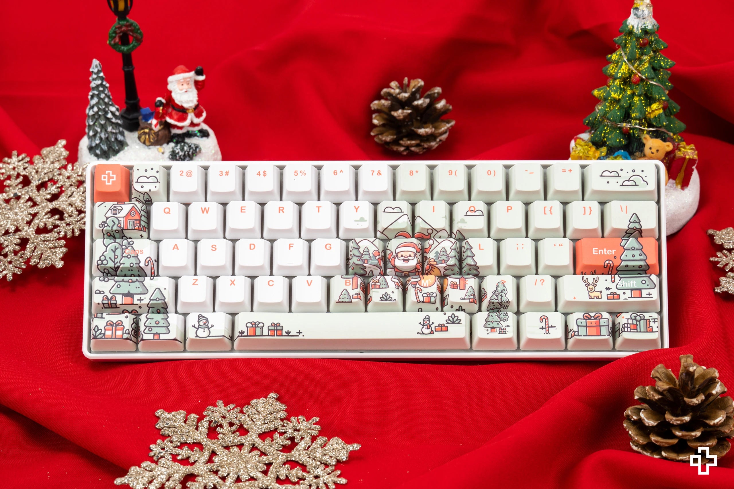 QwertyKey Santa Hotswap Mechanical Keyboard Christmas Gaming