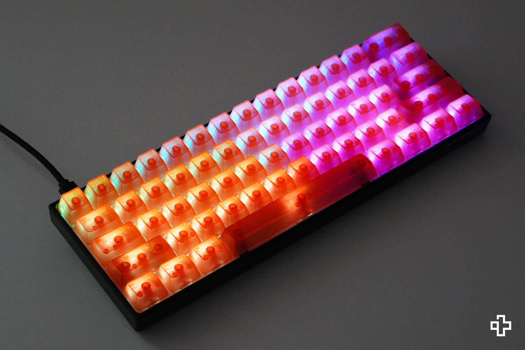 Set Taste QwertyKey Orange Transparent Blank Profil OEM Material ABS - QwertyKey