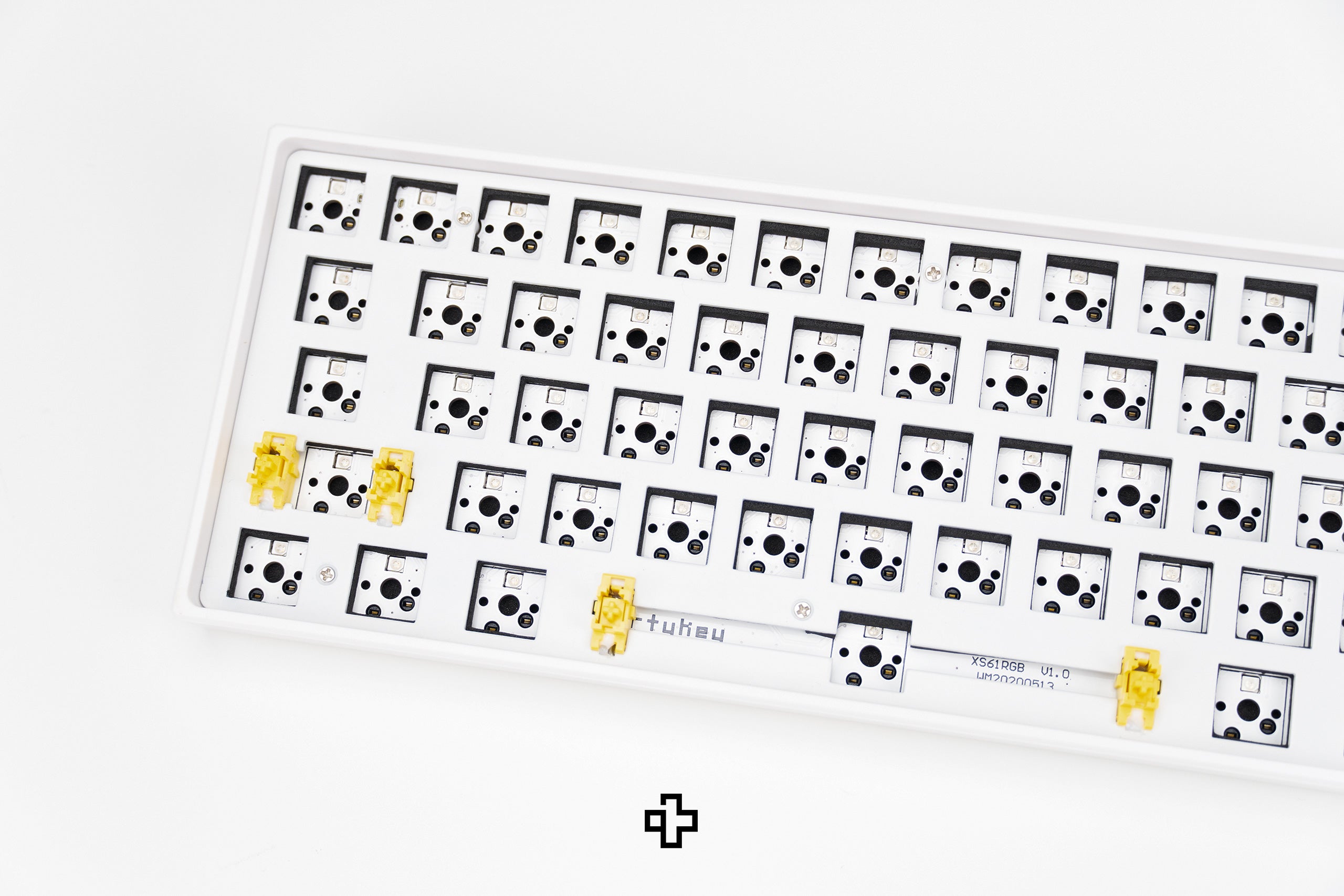 White QwertyKey 61 Mechanical Gaming Keyboard Kit
