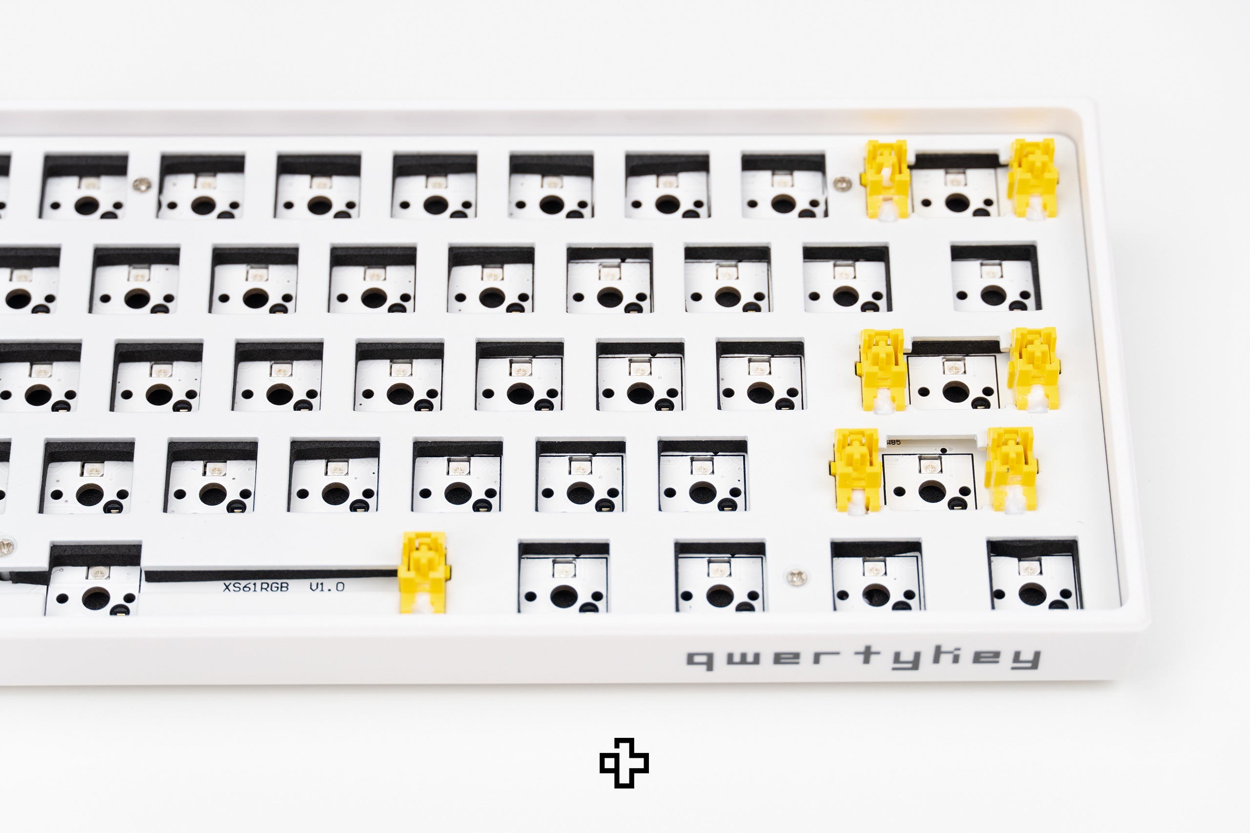 White QwertyKey 61 Mechanical Gaming Keyboard Kit