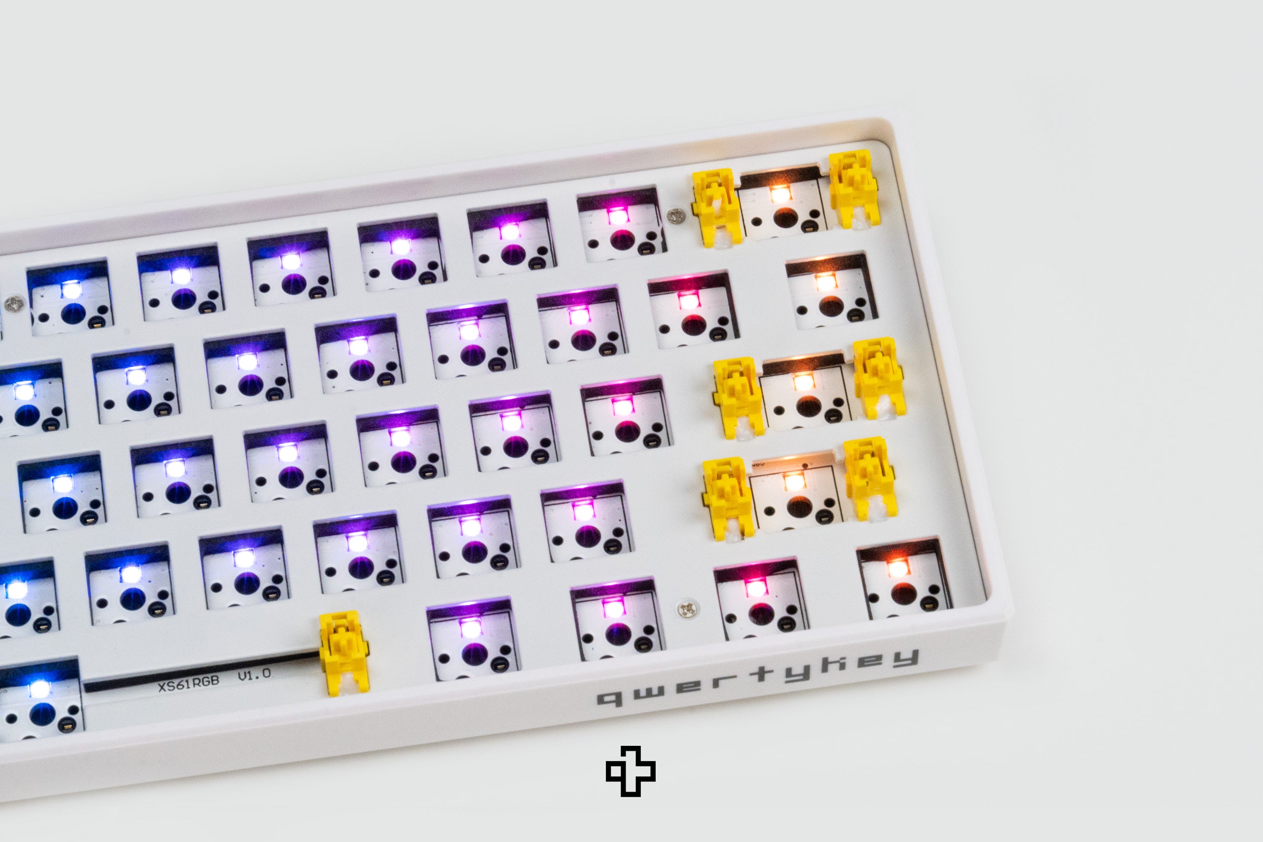 White QwertyKey 61 Mechanical Gaming Keyboard Kit
