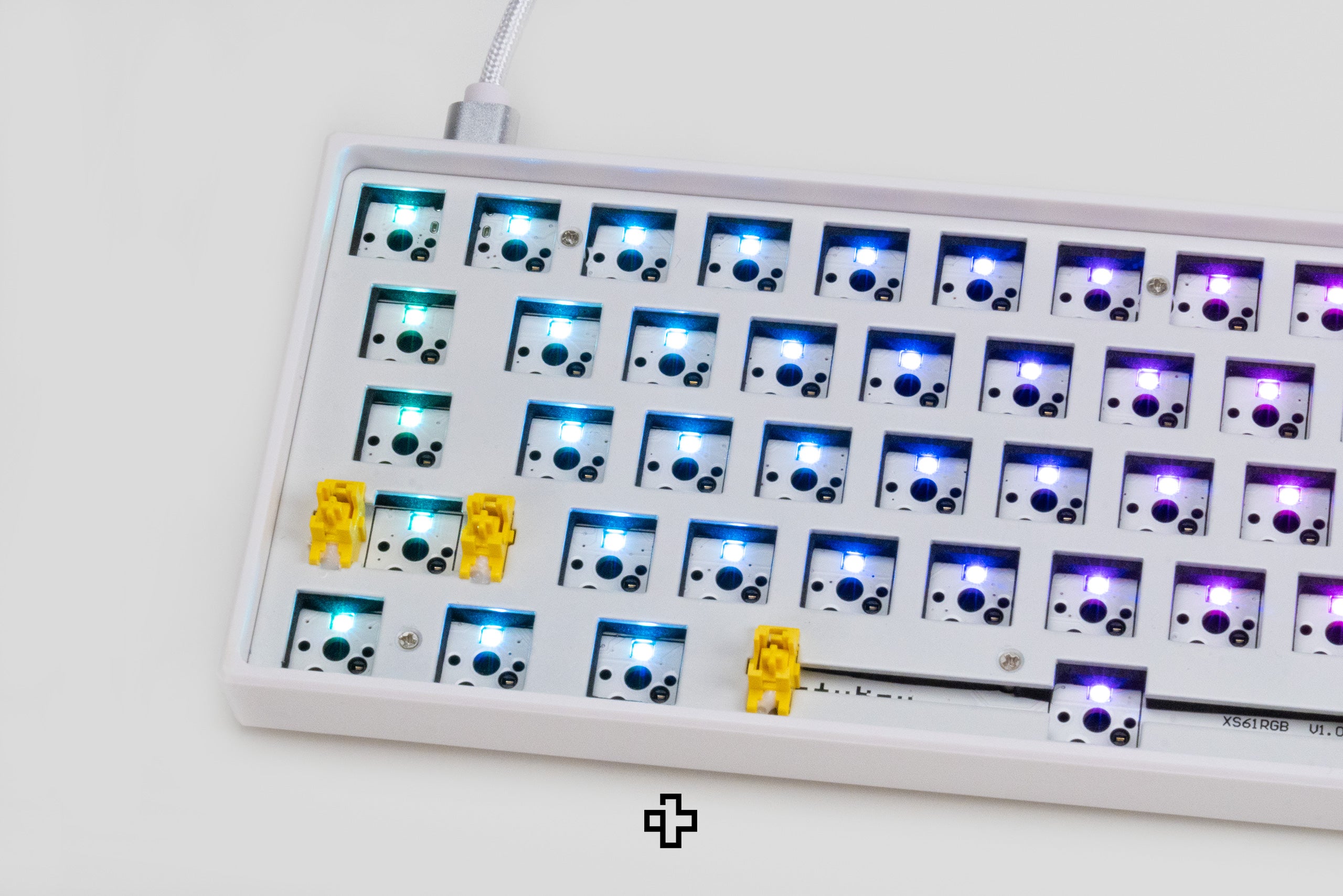 White QwertyKey 61 Mechanical Gaming Keyboard Kit