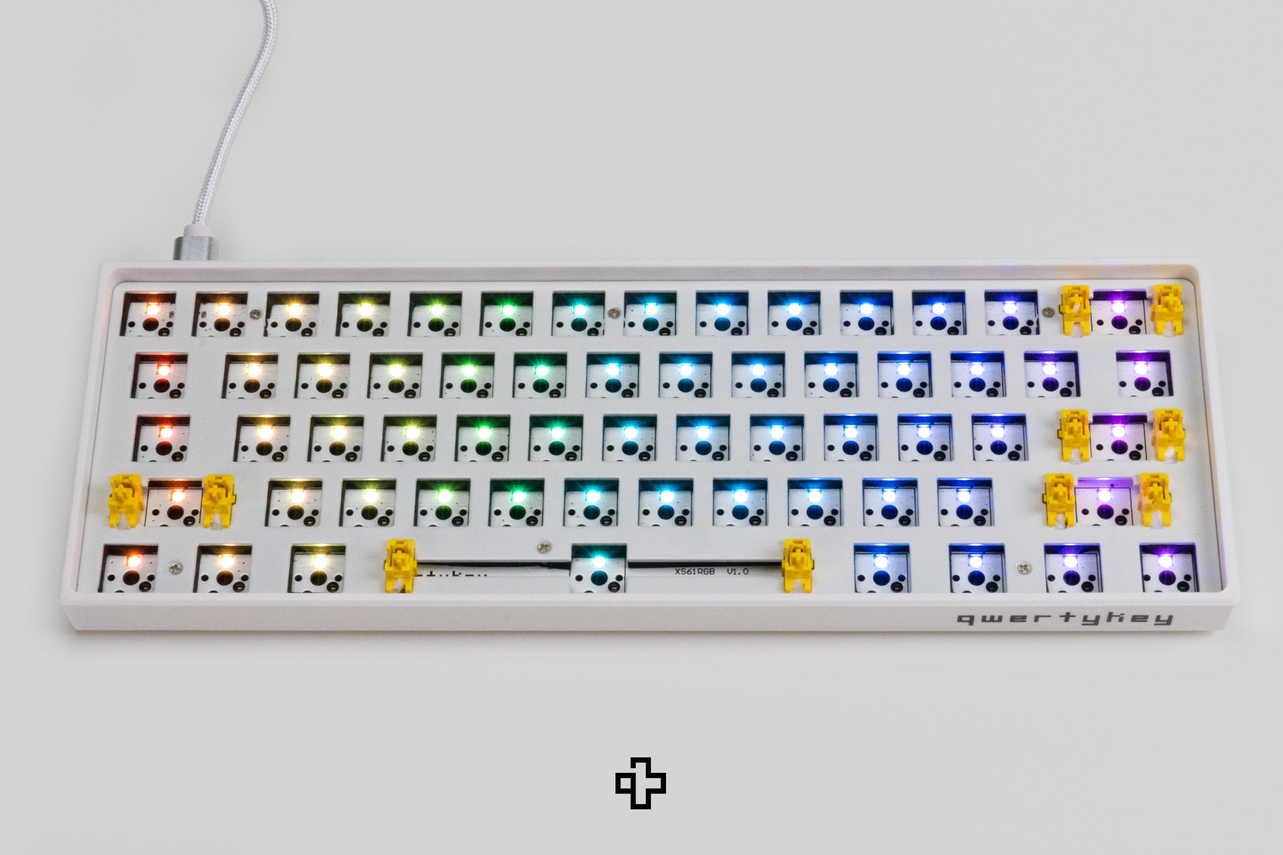 White QwertyKey 61 Mechanical Gaming Keyboard Kit