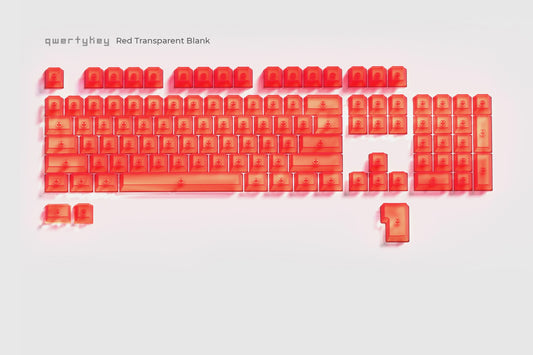 Key Set QwertyKey Red Transparent Blank OEM Profile Material ABS
