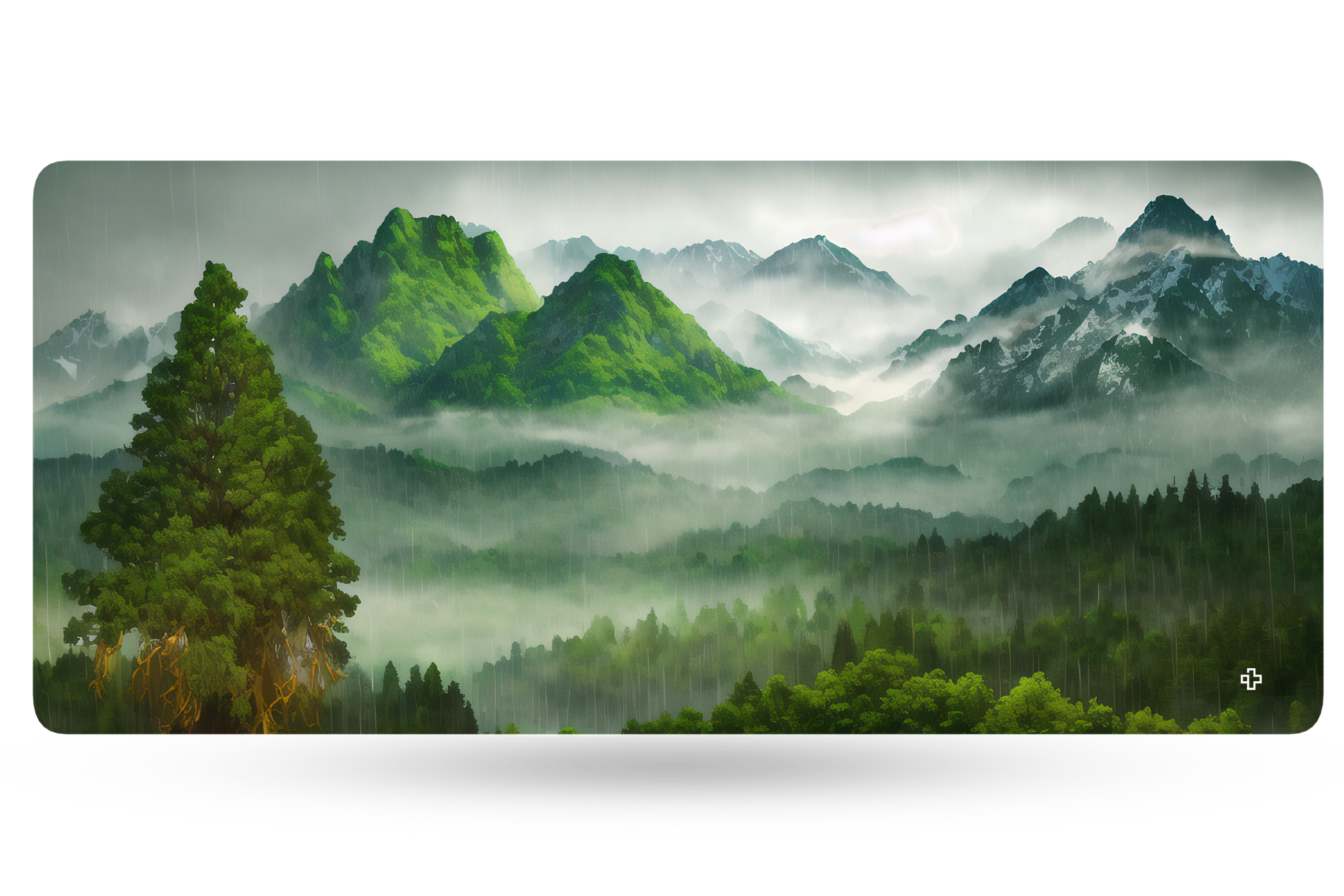 Deskmat Mousepad QwertyKey Forest 4mm margini cusute