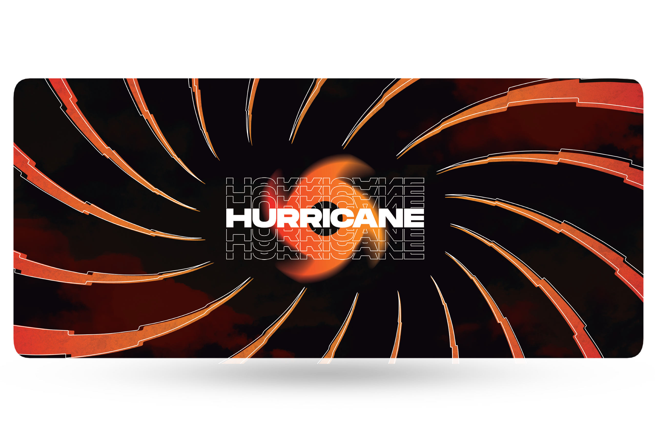 Deskmat Mousepad QwertyKey Hurricane 4mm stitched edges