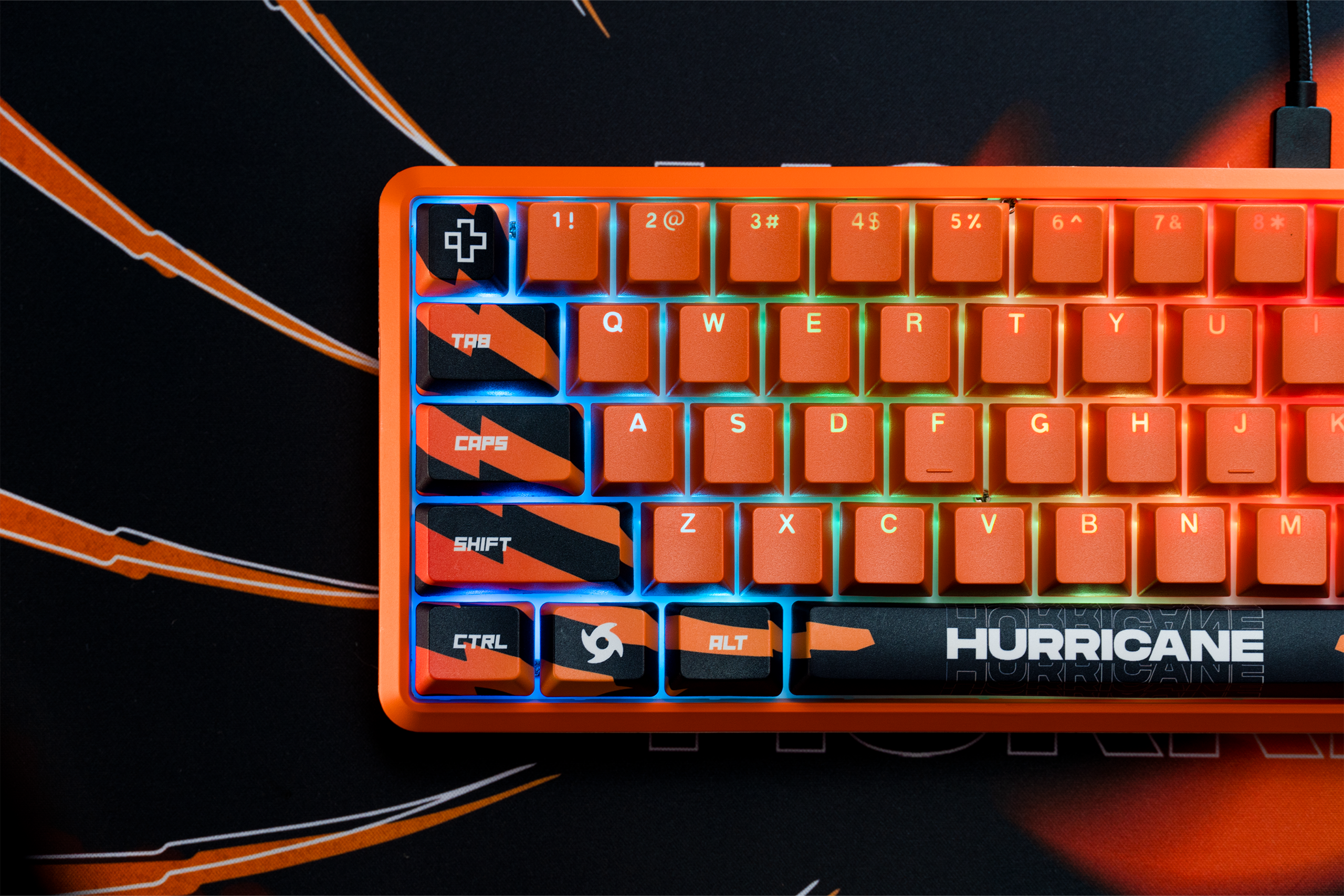 Deskmat Mousepad QwertyKey Hurricane 4mm margini cusute